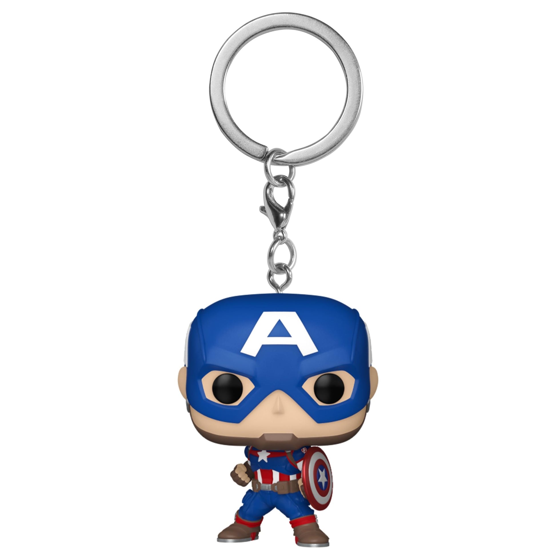 Funko Pop! Keychain: Marvel - Captain America - Marvel Comics Novelty Keyring - Coleccionable Mini Figura - Stocking Filler