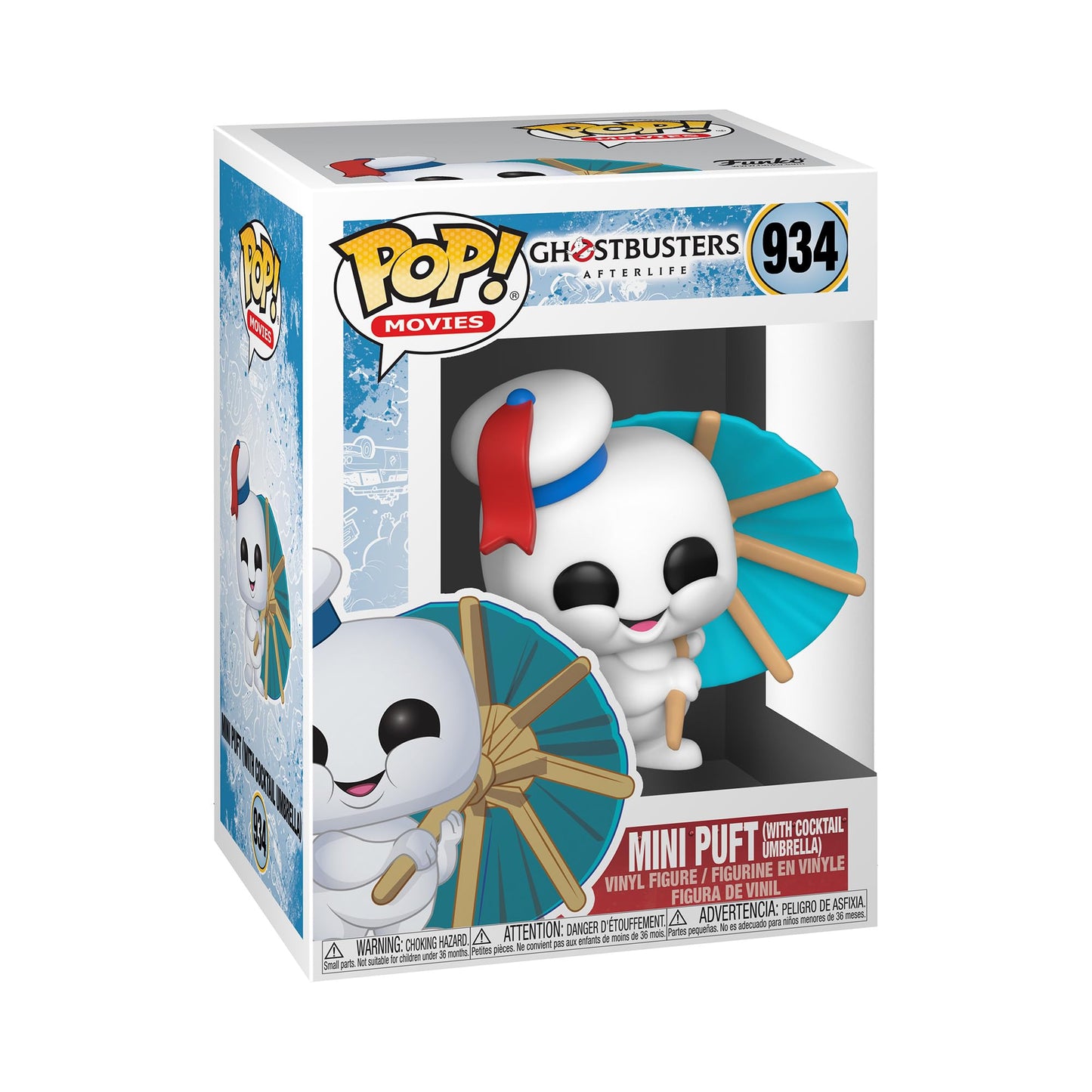 Funko POP Movies: Ghostbusters Afterlife - Mini Puft with Cocktail Umbrella,Multicolor,3.75 Pulgadas,48490