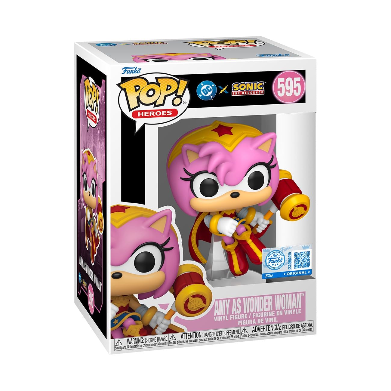 Funko Pop! Heroes: JLA & Sonic - Amy Rose as Wonder Woman - Sonic + DC Comics