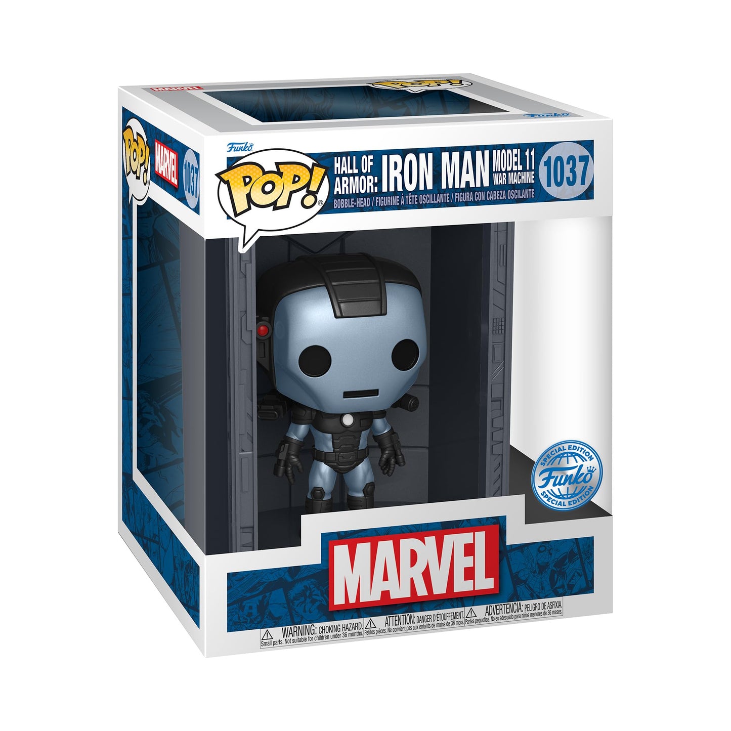 Funko Pop! Marvel: Hall of Armor Mk11 War Machine Deluxe Figura de Vinilo