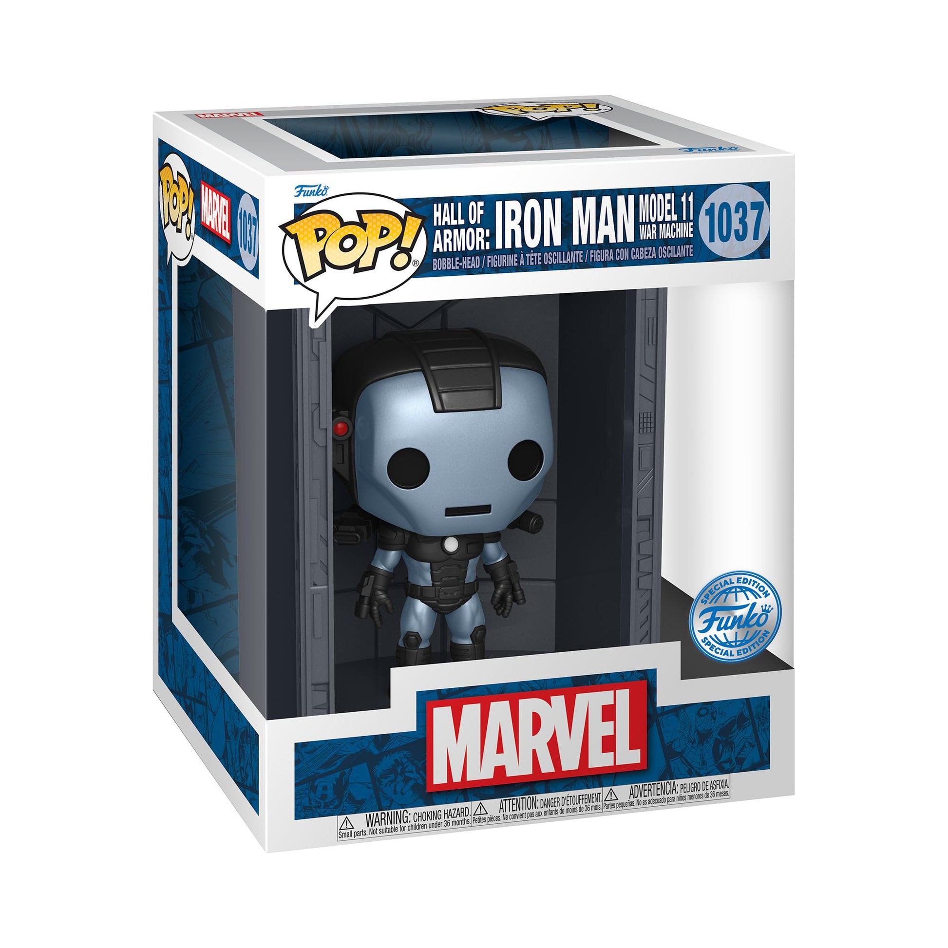 Funko Pop! Marvel: Hall of Armor Mk11 War Machine Deluxe Figura de Vinilo