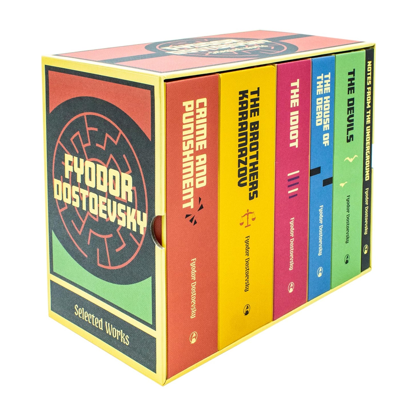 Libro: Complete Collection of Fyodor Dostoevsky 6 Hardback Books Box Set: Crime and Punishment, Notes from the Underground, The Idiot, The Brothers Karamazov, The House of the Dead, The Devils