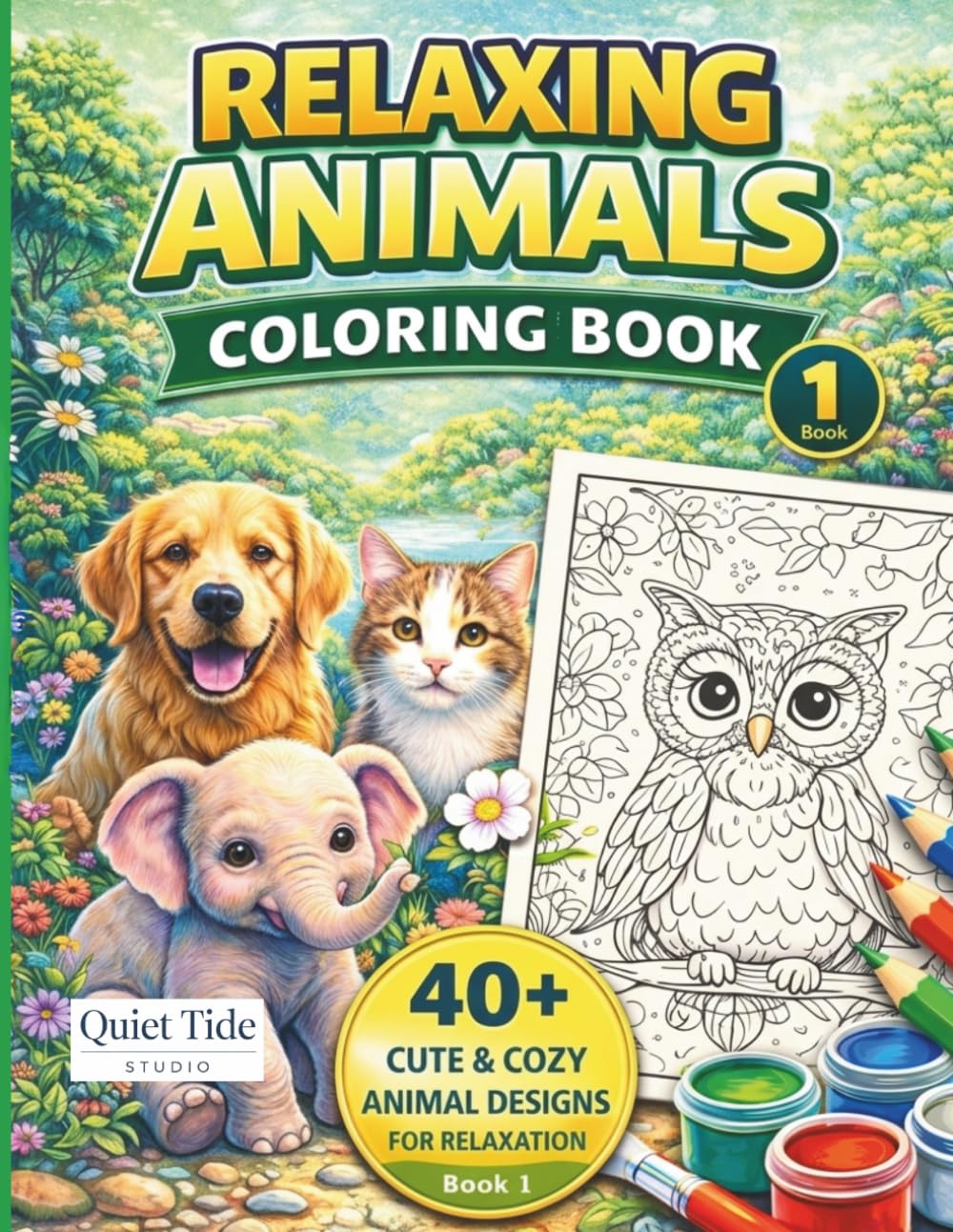 Libro: Relaxing Animals: Coloring Book 1