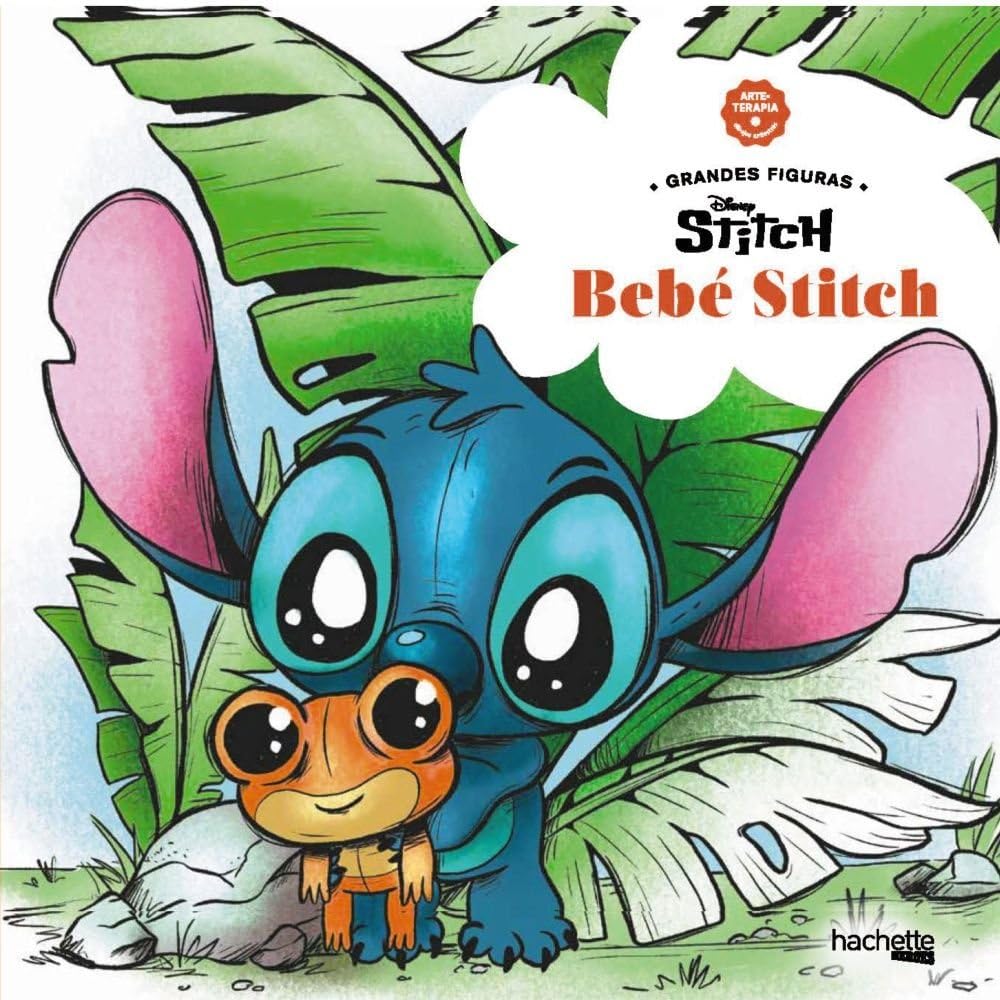 Libro: Arteterapia, dibujos antiestrés. Grandes figuras: Bebé Stitch