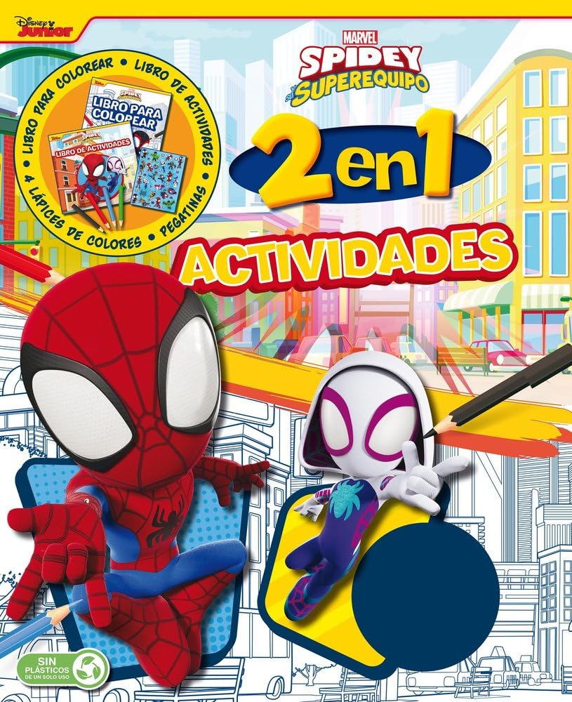 Libro: Spidey y su superequipo. Actividades 2 en 1: Libro para colorear, actividades, lápices y pegatinas