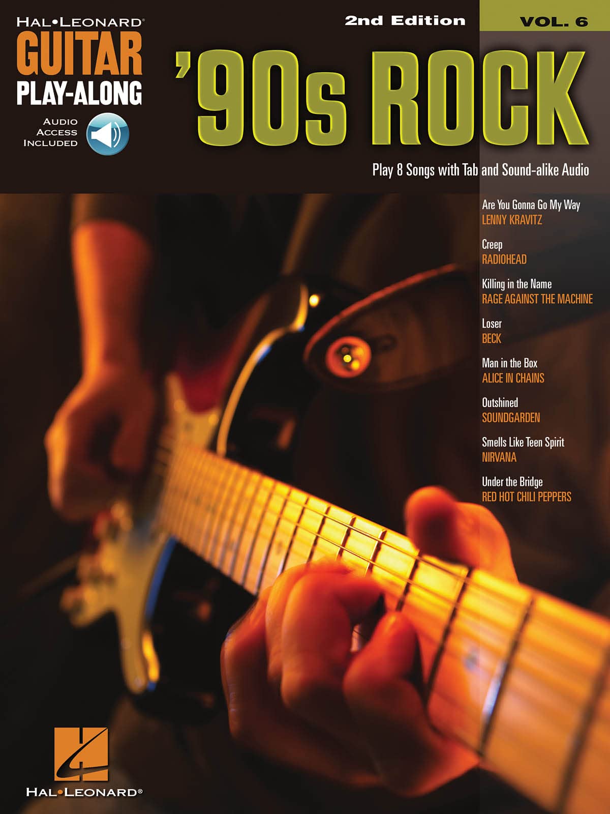 Libro: 90s Rock Guitar Play-Along Volume 6 | Guitar Tab Songbook with Online Audio and Playback Plus Practice Tools | 8-Song 1990s Alternative and Hard Rock ... Players (Hal Leonard Guitar Play-Along, 6)