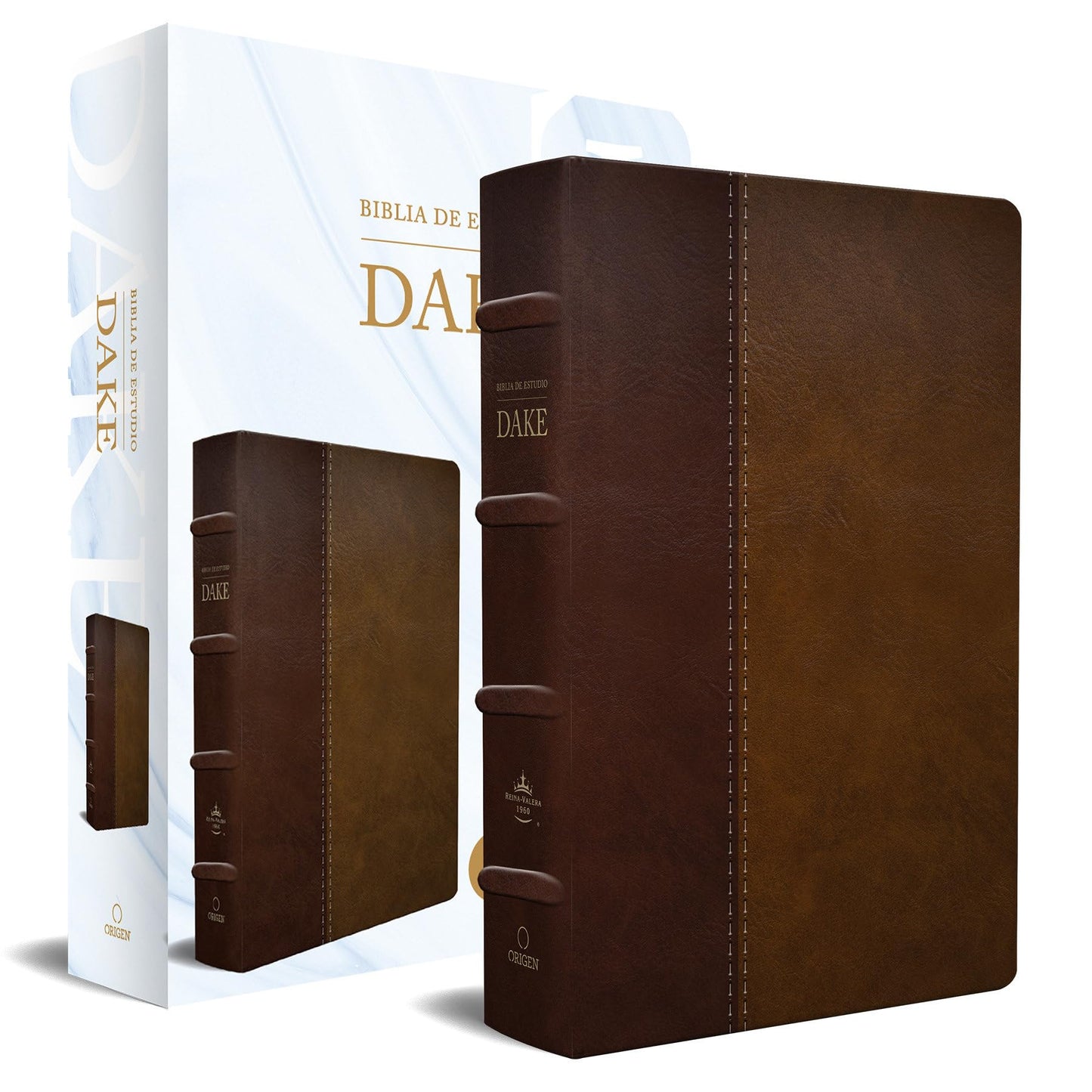 Libro: Biblia de estudio Dake, RVR 1960 tamaño grande, piel duotono marrón / Spanish RVR 1960 Dake Study Bible, Large Size, Duotone Brown Leather (Spanish Edition)