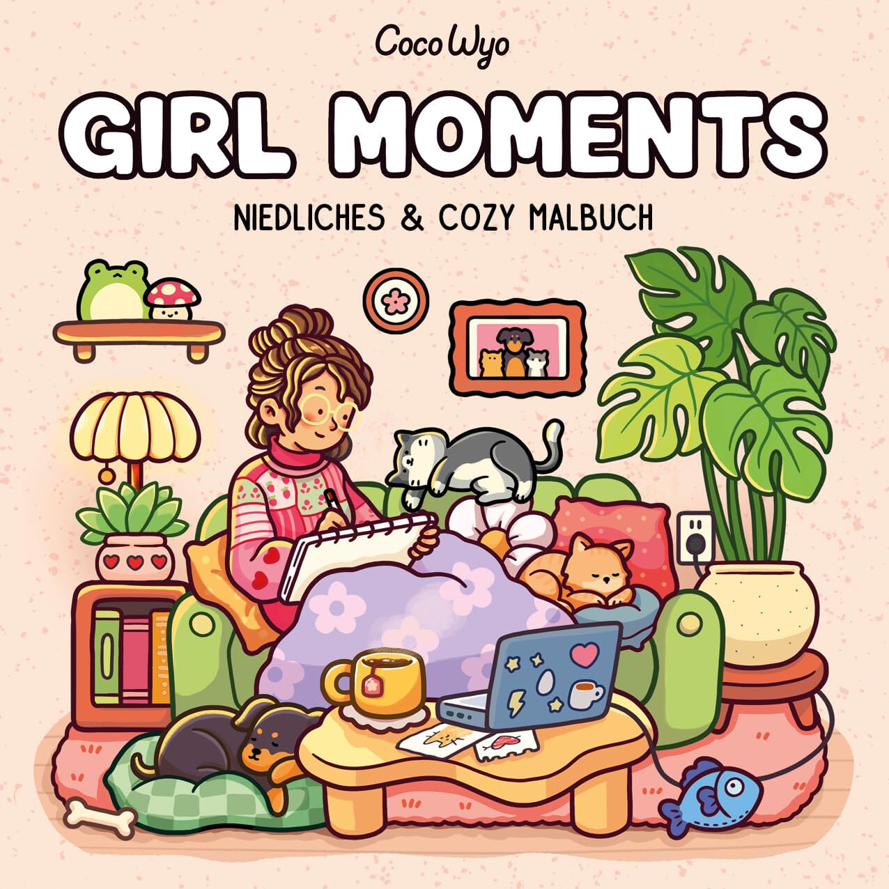 Libro: Girl Moments: Malbuch für Erwachsene, Teenager und Kinder (Cozy Spaces Coloring): 8