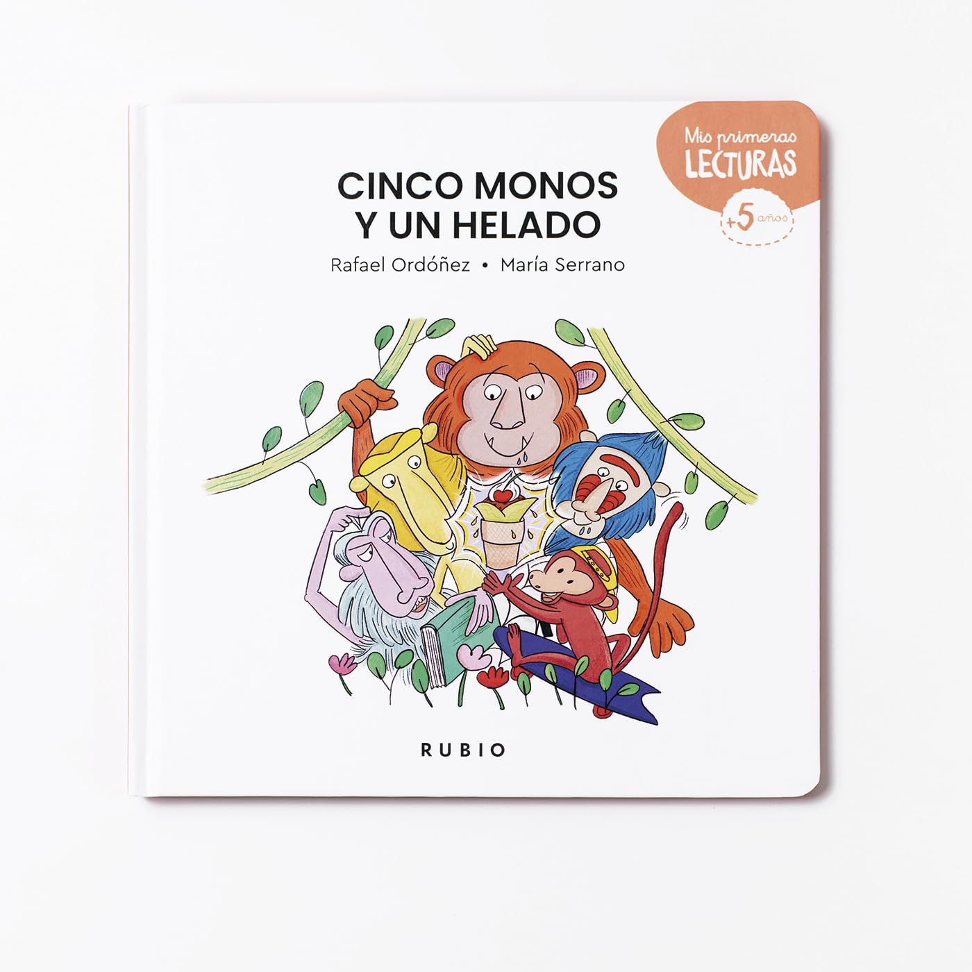 Libro: Cuento Cinco monos y un helado | +5 años | Mis Primeras Lecturas RUBIO diseñado para leer en voz alta