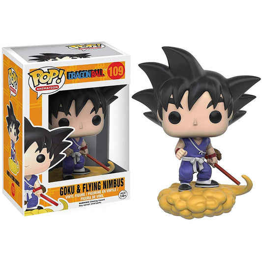 Funko Goku & Flying Nimbus: Dragonball x POP! Animation Figura de Vinilo & 1 POP! Compatible PET Plastic Graphical Protector Pack [#109 / 07427 - B]