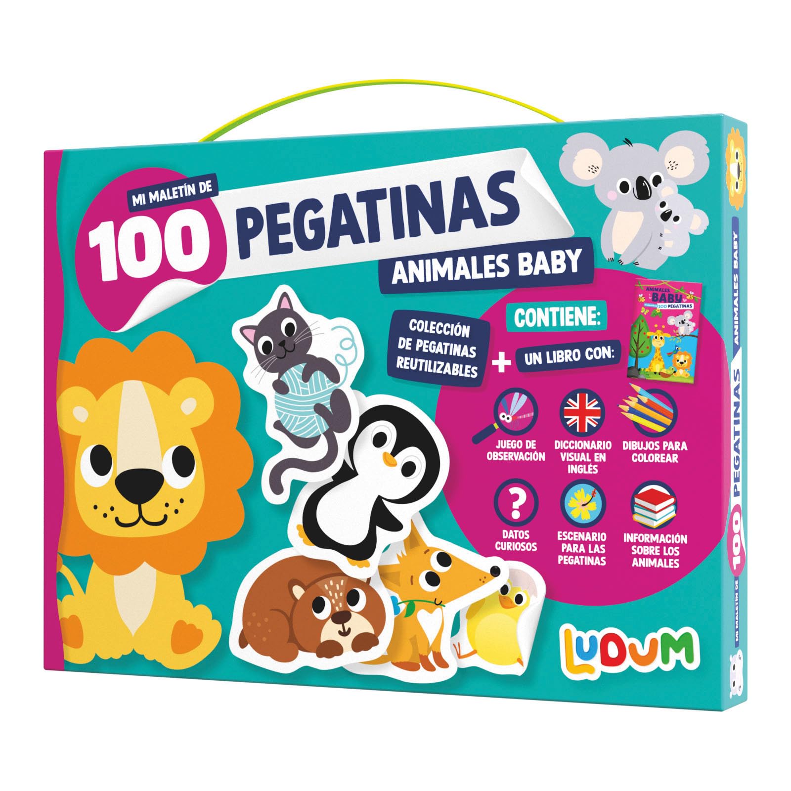 Libro: LUDUM - MALETIN 100 PEGATINAS - ANIMALES BABY