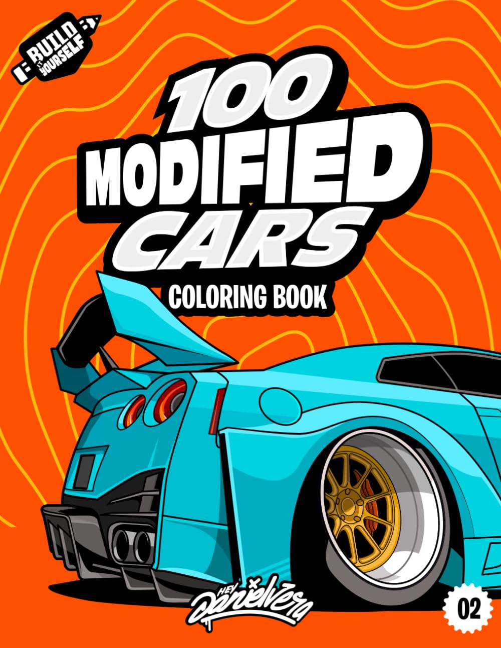 Libro: 100 Modified Cars Coloring Book: Fun automotive adventure with 100 coloring pages for kids & teens Ages 6-18