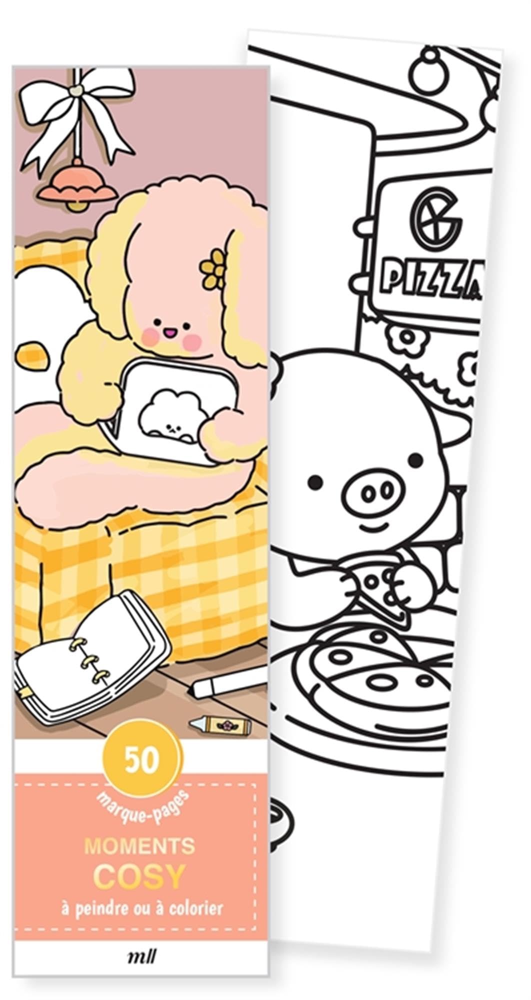 Libro: Moments cosy: 50 marque-pages à peindre ou à colorier