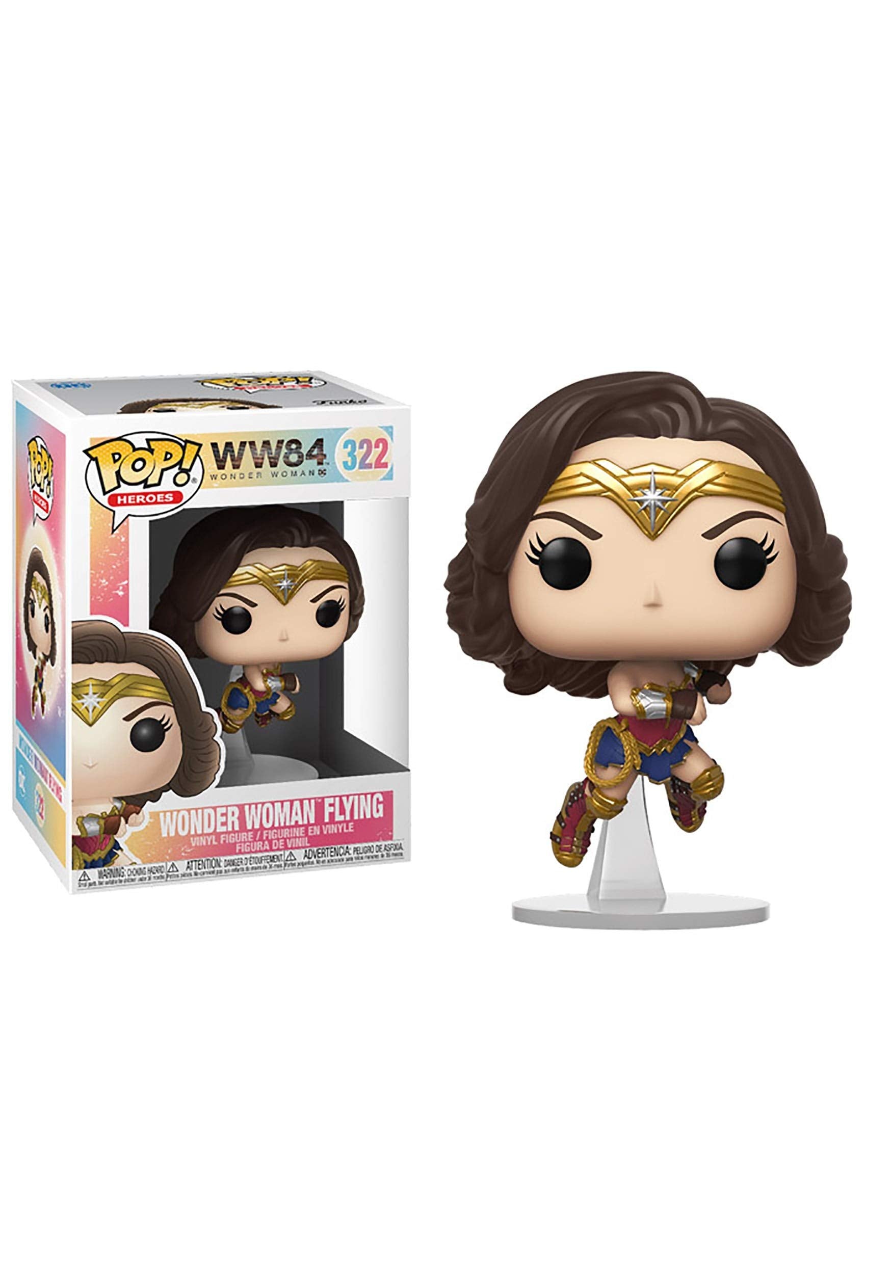 Funko Pop! Películas: Wonder Woman 1984 - Wonder Woman Flying (Metálico), Multicolor