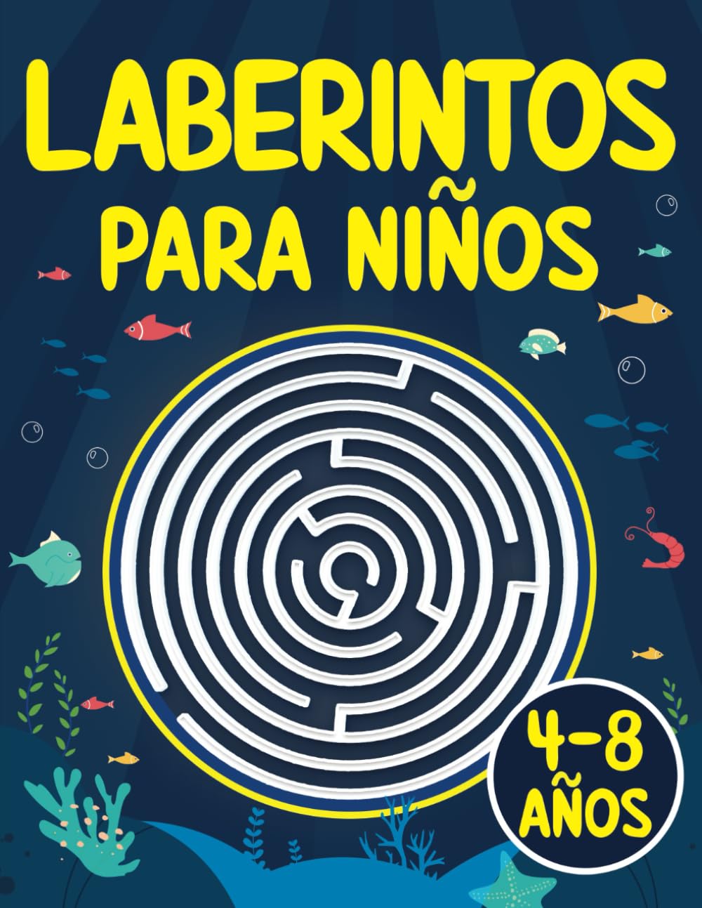 Laberintos para Niños: Juegos, Rompecabezas, Ejercicios de Lógica y Motricidad Fina | Libro de Actividades | Cuaderno para niños y niñas de 4 a 8 años | 5, 6, 7