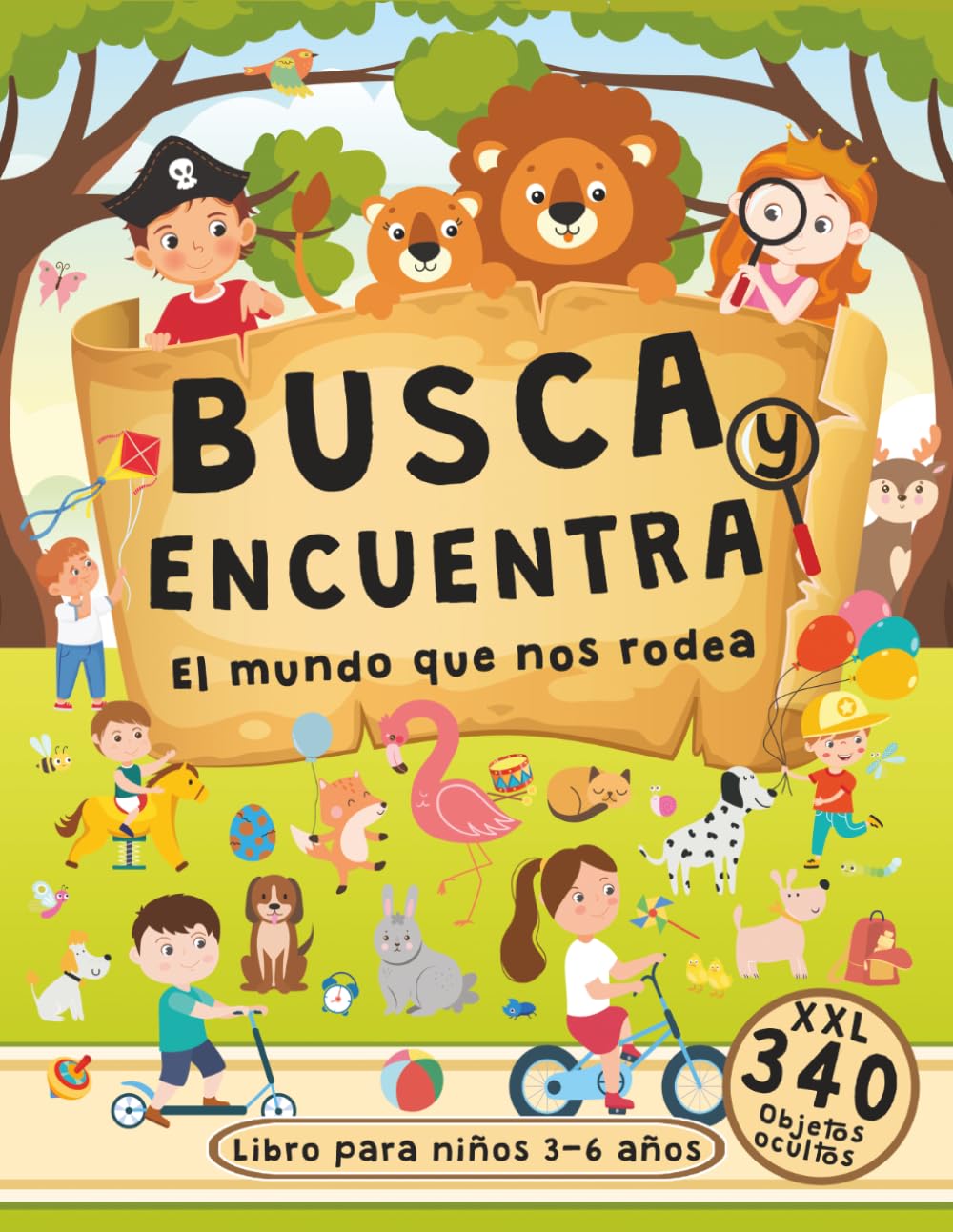 Libro: Busca y Encuentra El Mundo que nos Rodea Libro Para Niños 3-6 Años: Gran Libro de Imágenes Ocultas con Escenas Asombrosas, una Variedad de Objetos, Personas y Animales para Descubrir