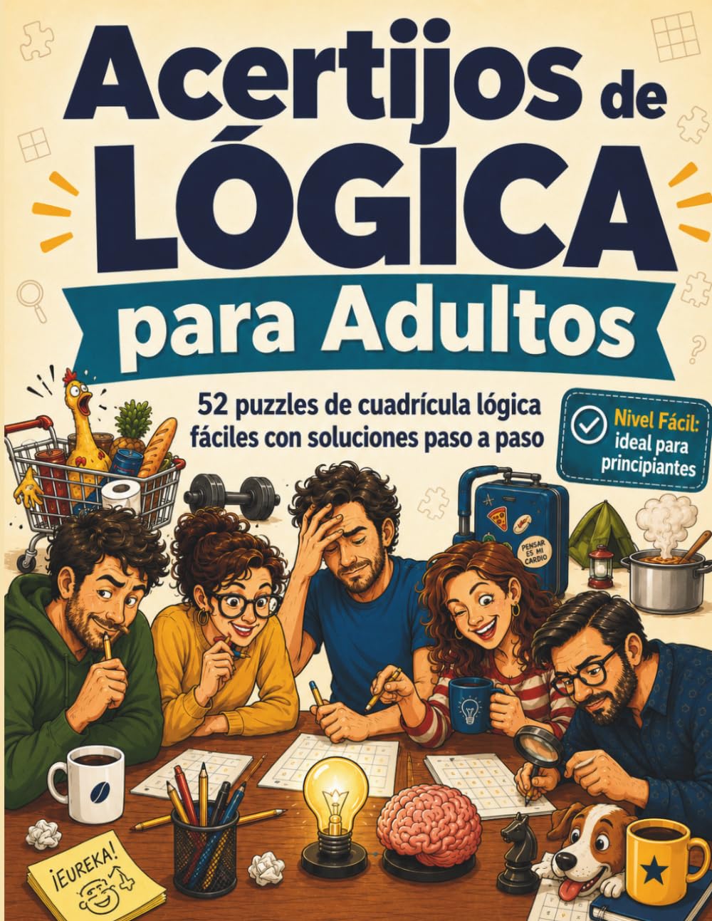 Libro: Acertijos de Lógica para Adultos: 52 puzzles de cuadrícula lógica fáciles con soluciones paso a paso. Nivel Fácil: ideal para principiantes. (Spanish Edition)