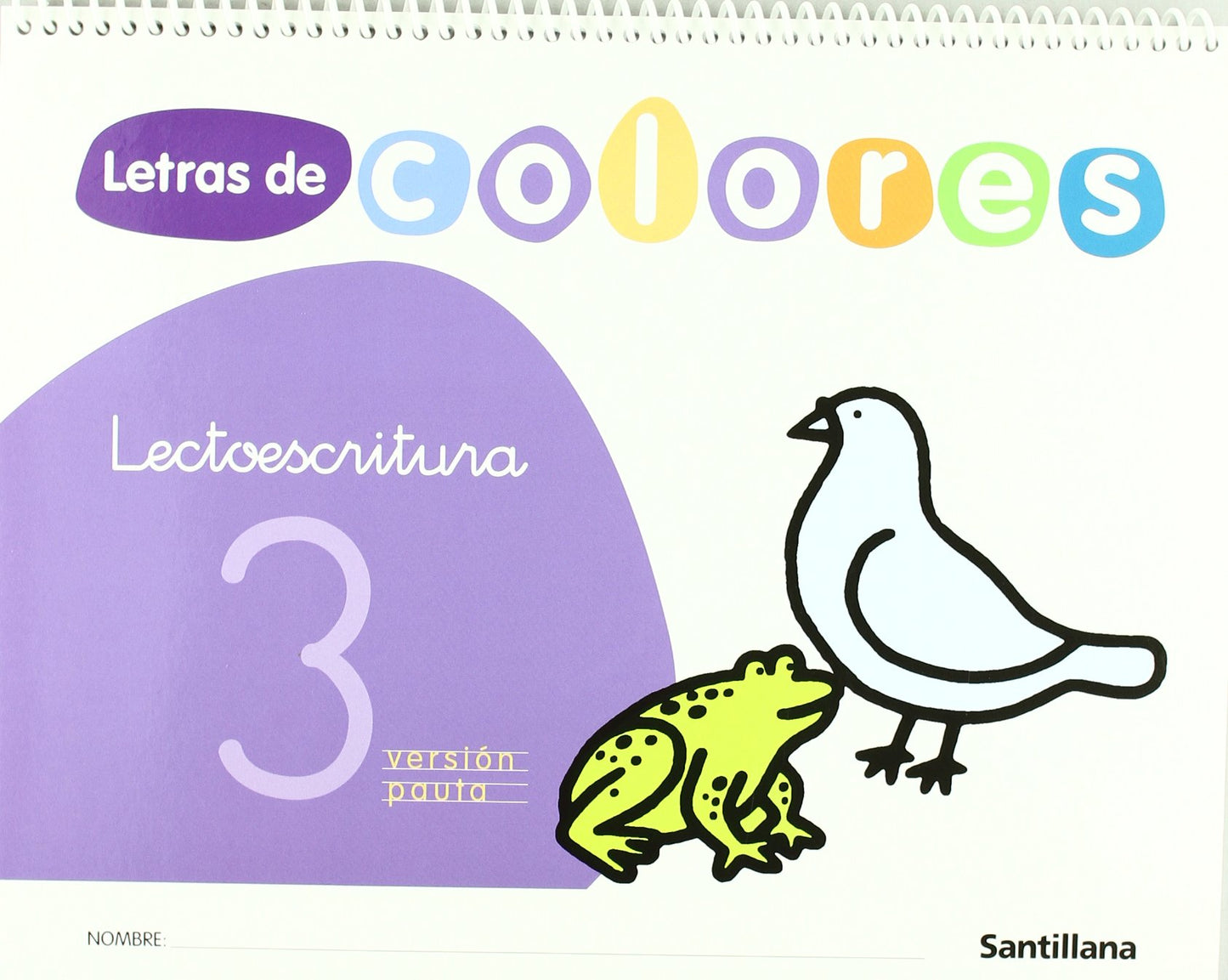 Libro: LETRAS DE COLORES CUAD LECTOESCRITURA 3 PAUTA