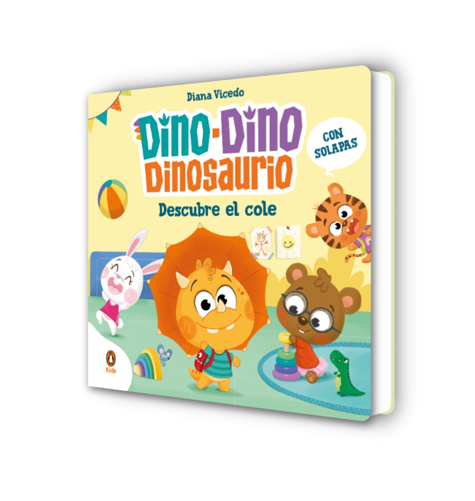 Libro: Dino-Dino Dinosaurio descubre el cole (Dino-Dino Dinosaurio): Libro de cartón con solapas para niños y niñas de 0 a 3 años