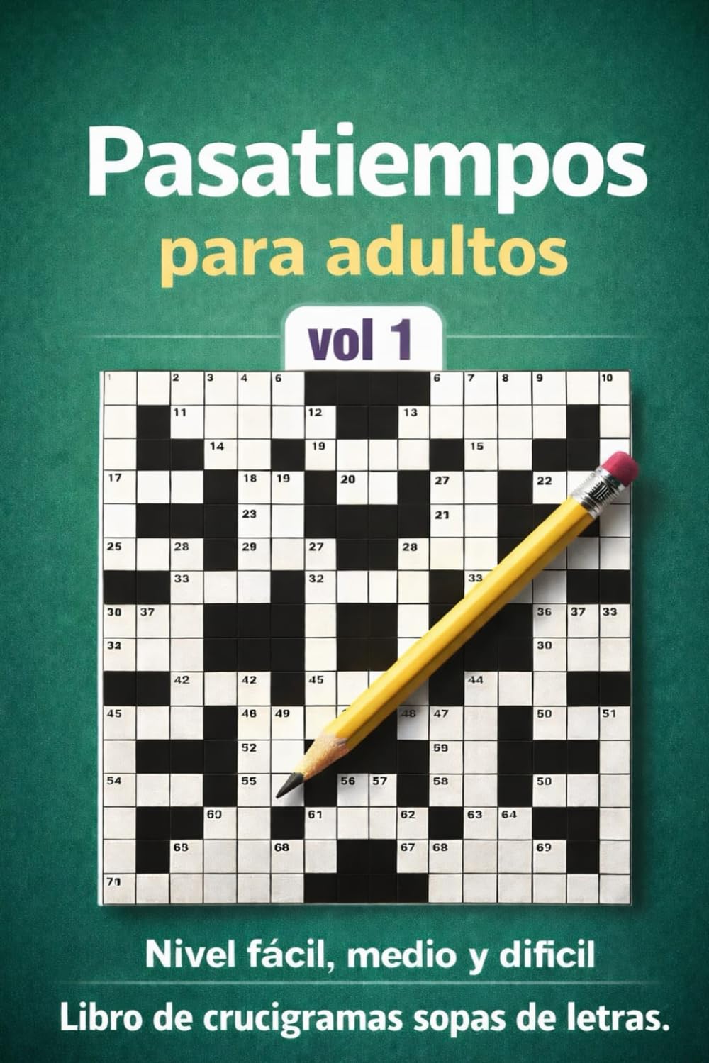 Libro: Pasatiempos para Adultos: Crucigramas y sopas de letras para entrenar la mente (Spanish Edition)