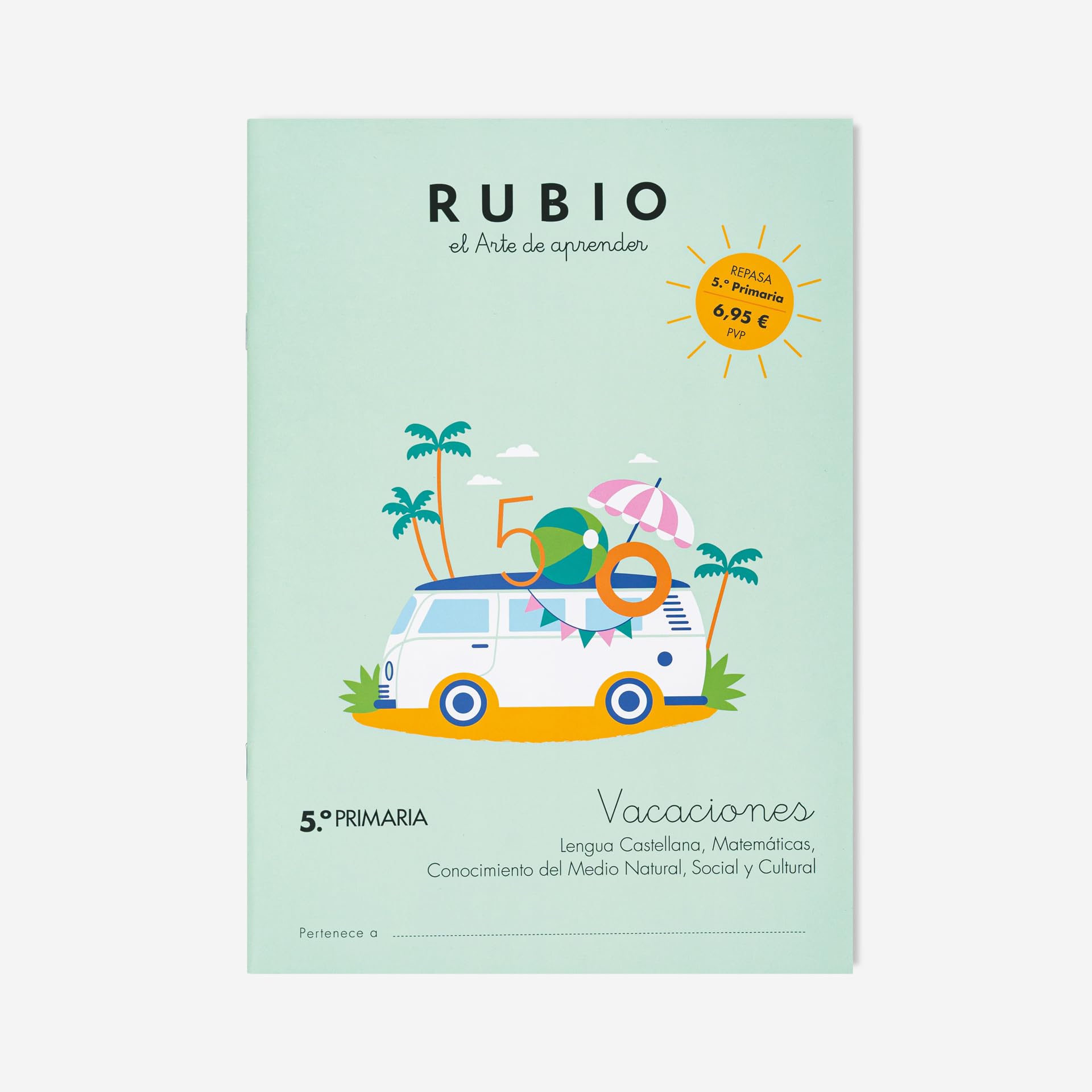 Vacaciones 5º Primaria | RUBIO | +10 años | Cuaderno con actividades para verano | 44 páginas en formato A4 (Vacaciones RUBIO)