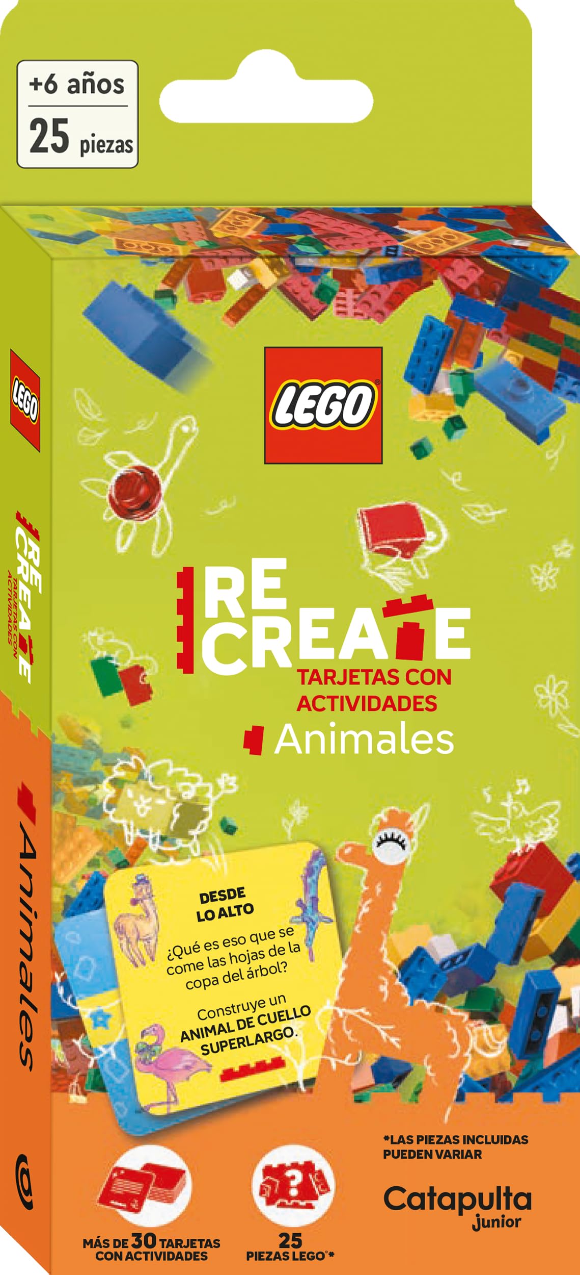 Libro: Lego Recreate animales construcción tarjetas con actividades