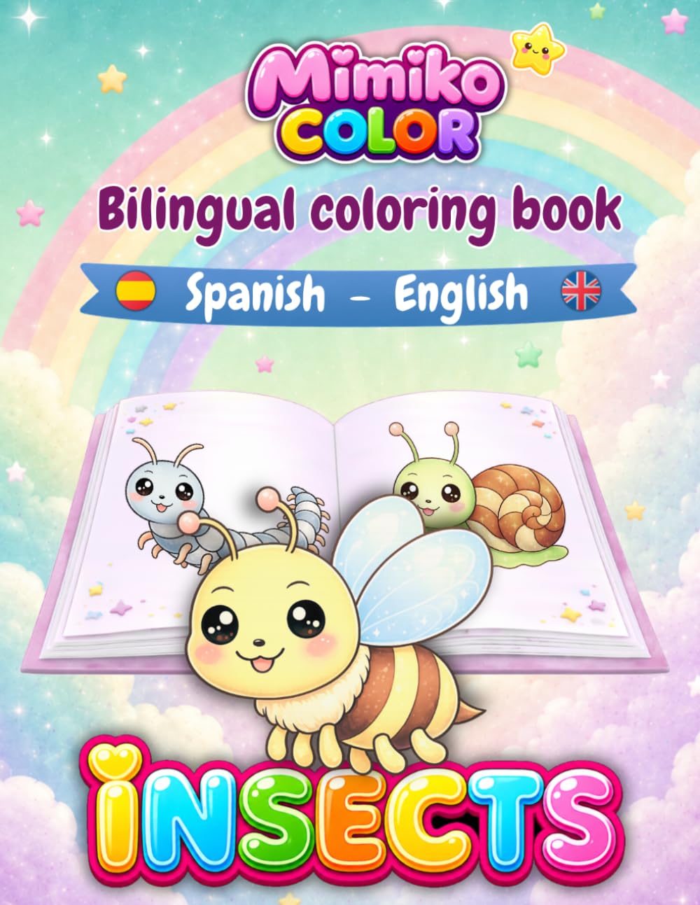 Libro: MIMIKO COLOR - INSECTS: Bilingual Coloring Book (Mimiko Color - Bilingual Coloring Books)