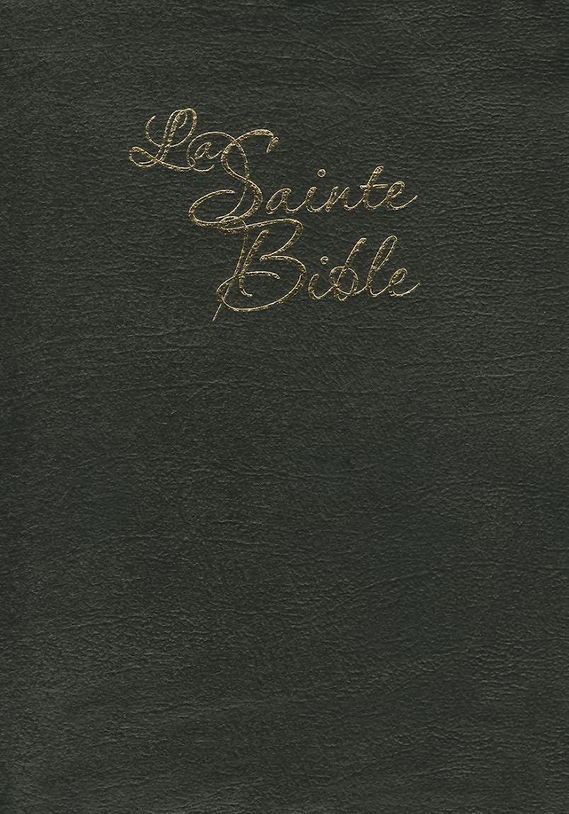 Libro: La Sainte Bible Segond 1910 - Noir, gros caractères, tranche or, souple, cuir: Cuir brun, tranches or