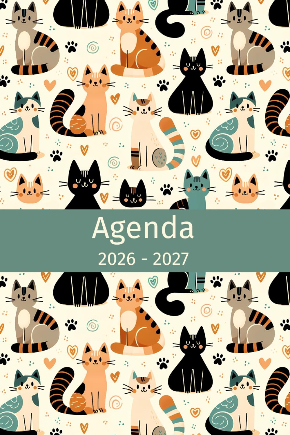 Libro: Agenda 2026-2027: Regalo para Amantes de los Gatos, Animales, Mascotas, Mamá Gato, Veterinario, Calendario 26-27 Vista Semanal y Mensual