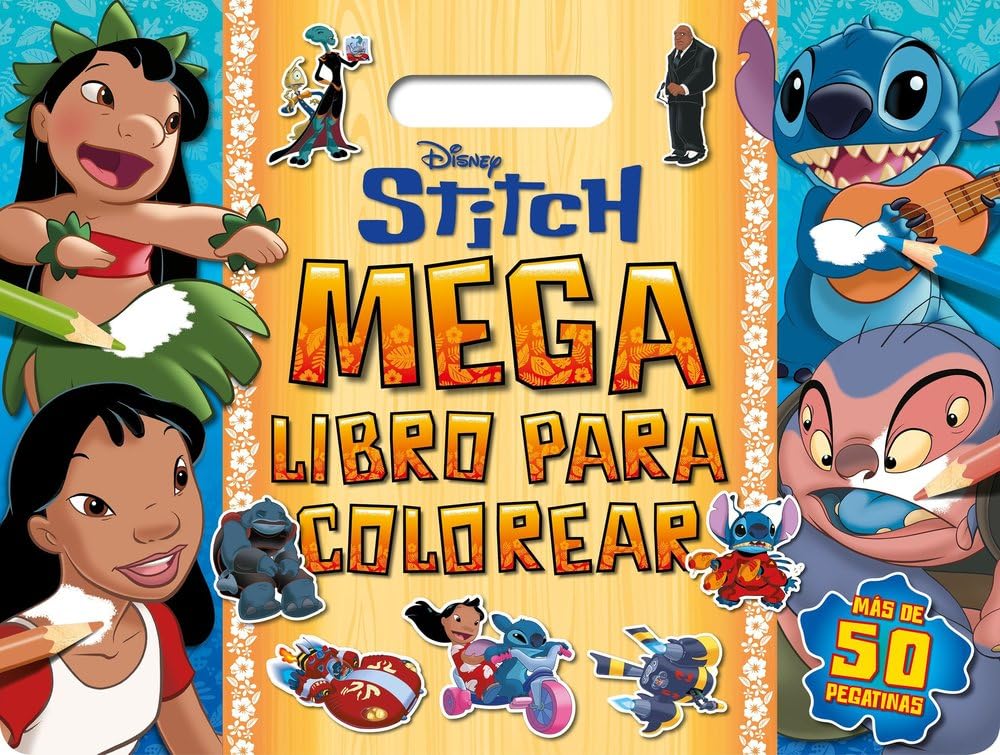 Stitch. Megalibro para colorear: Con pegatinas (Disney. Lilo & Stitch)