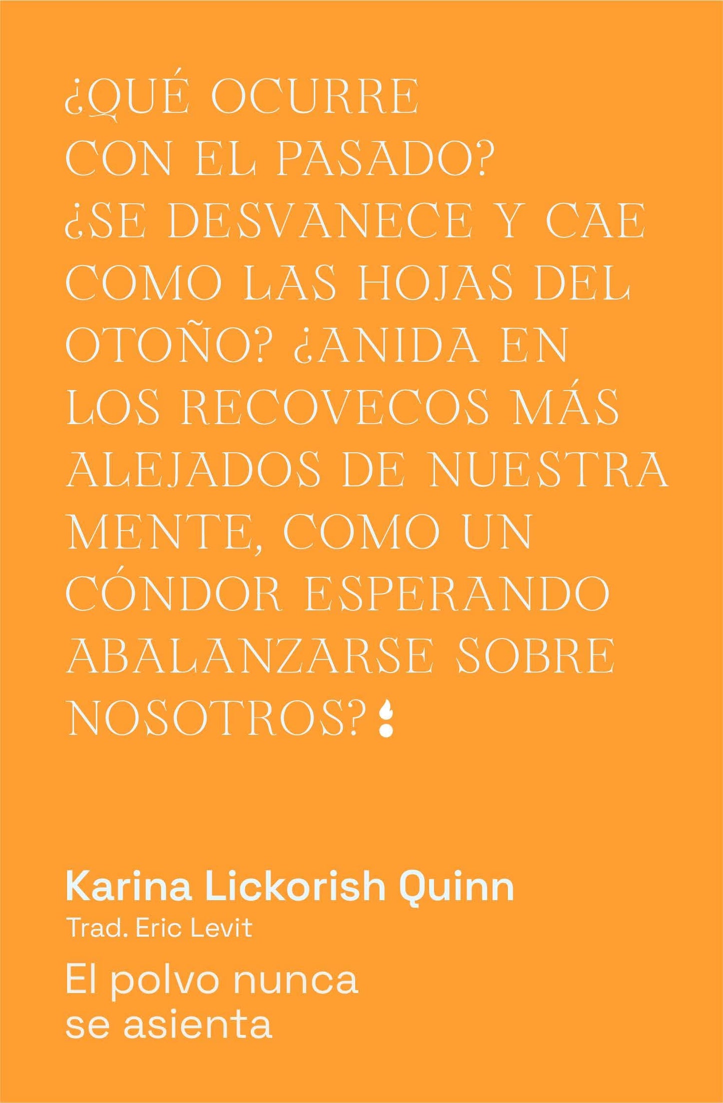 Libro: El polvo nunca se asienta