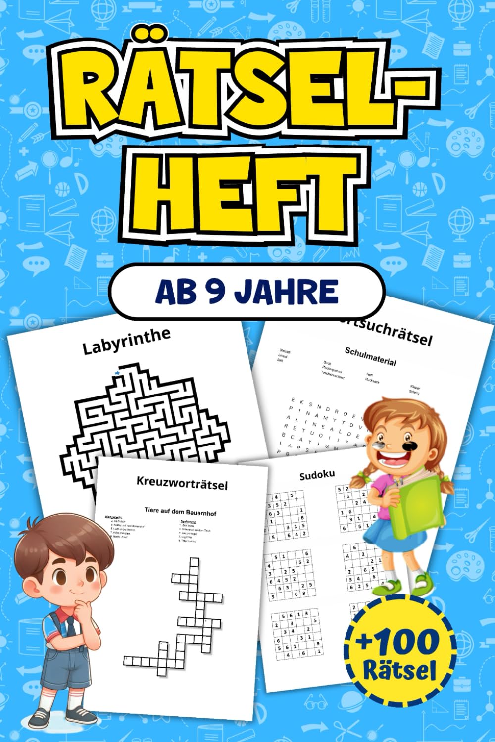 Libro: Rätselheft ab 9 Jahre: Über 100 unterhaltsame Rätsel für Kinder ab 9 Jahren, darunter spannende Labyrinthe, Wortsuchrätsel, Sudoku und viele weitere kreative Aufgaben.