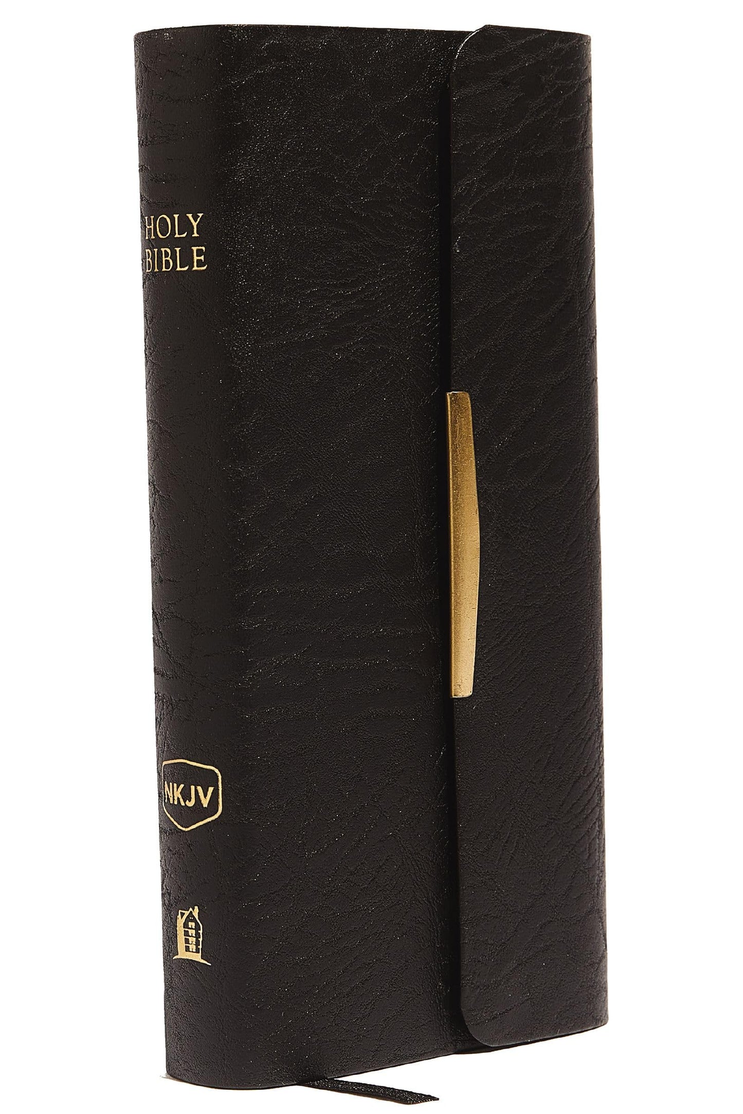 Libro: NKJV, Checkbook Bible, Compact, Bonded Leather, Black, Wallet Style, Red Letter: Holy Bible, New King James Version