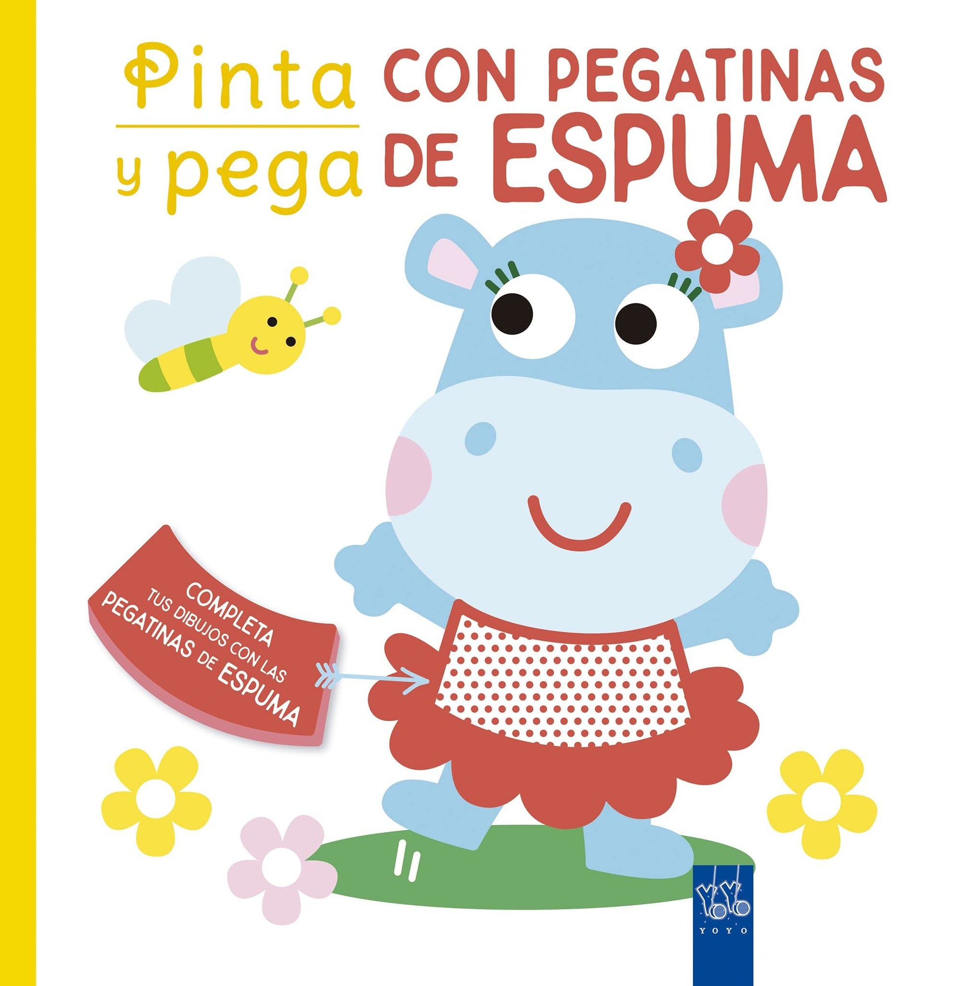 Libro: Pinta y pega con pegatinas de espuma. Amarillo