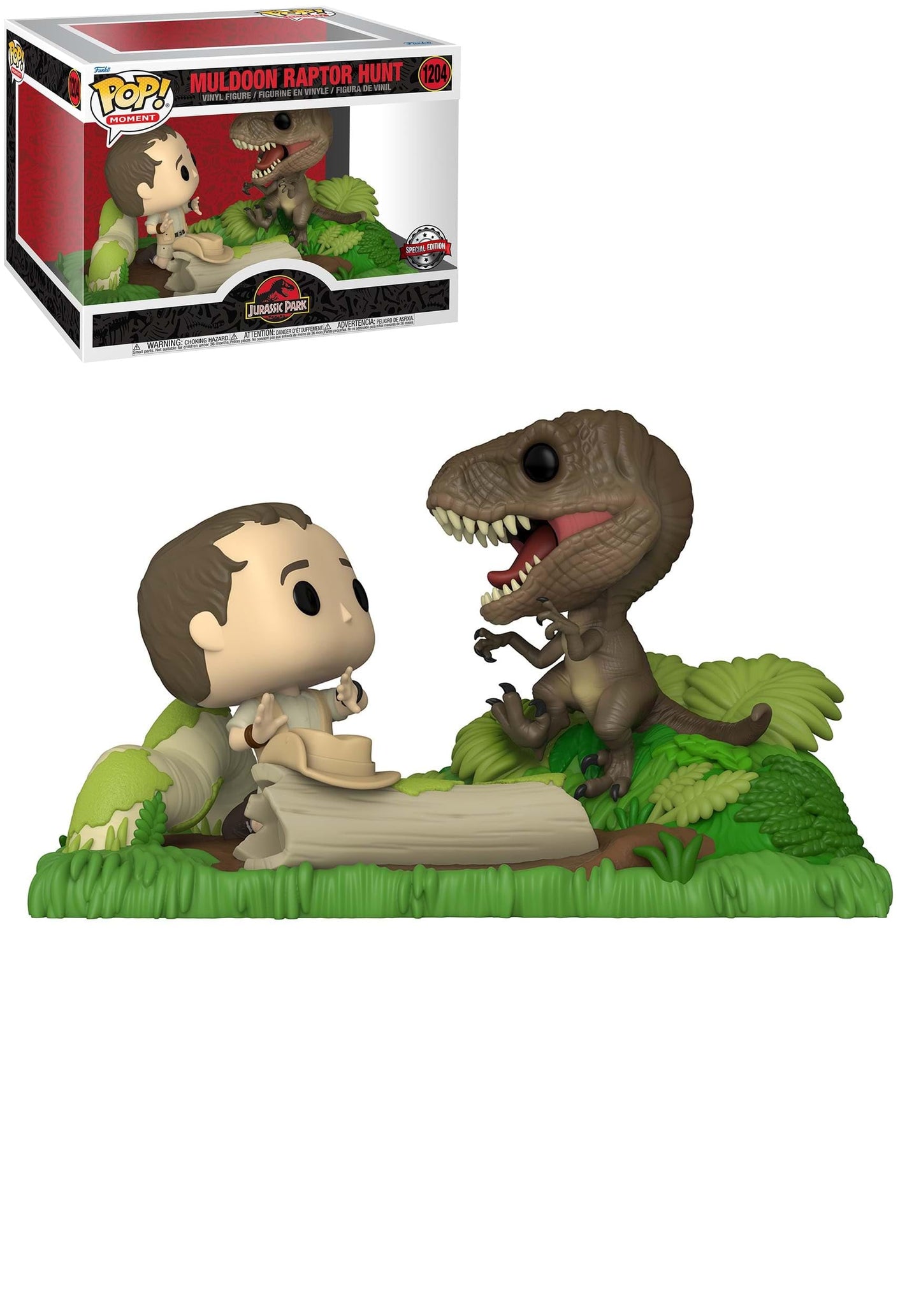 Funko Pop! Moment 62811 Jurassic Park - Muldoon Raptor Hunt (Edición Especial) #1204