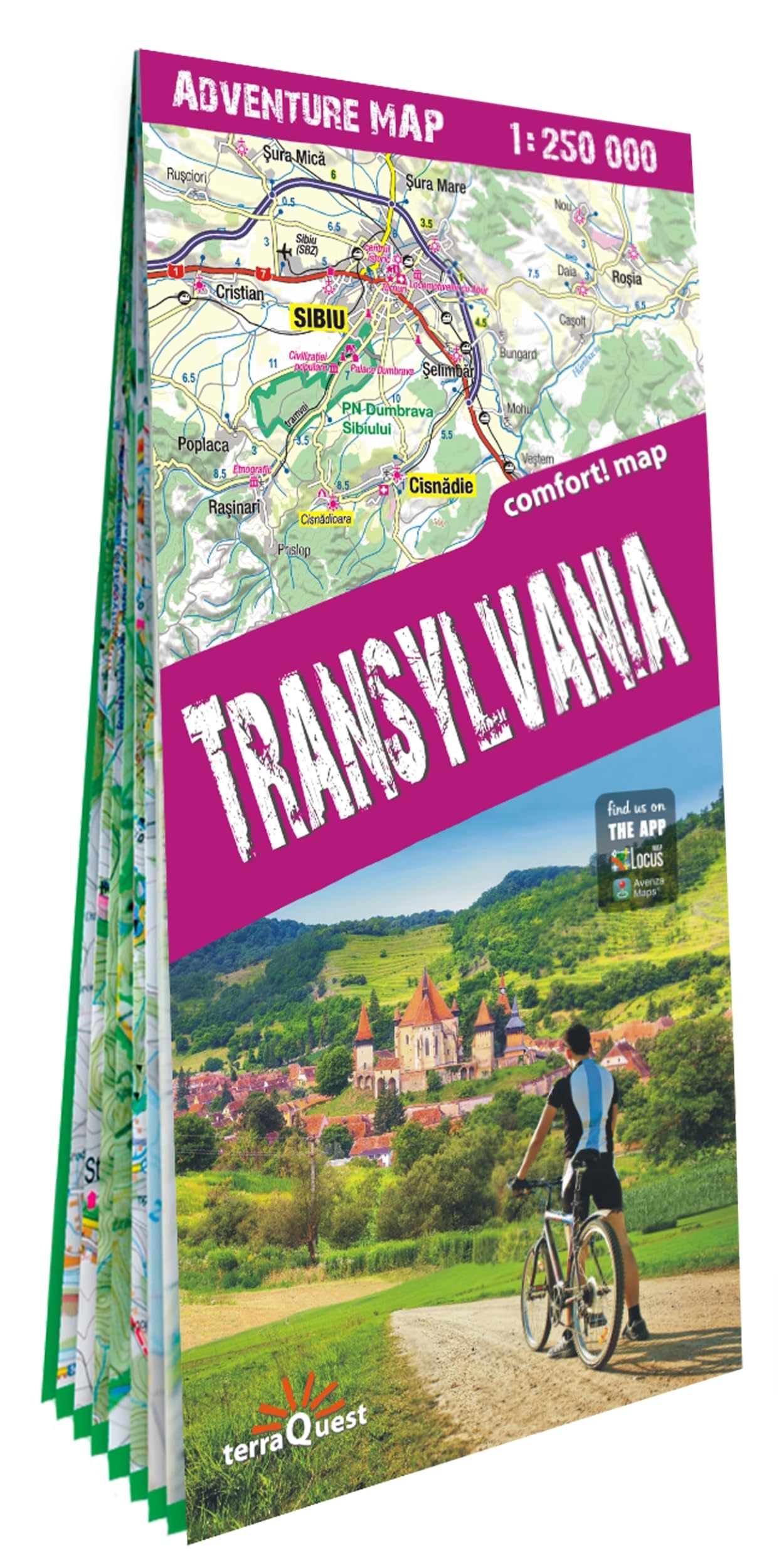 Transylvanie 1/250.000 (carte grand format laminée; d'aventure tQ): Transylvania (Carte Trekking Terra Quest)