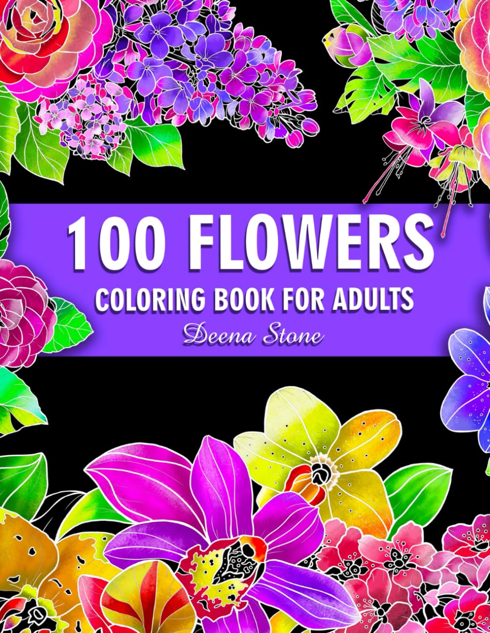 Libro: Flowers Coloring Book For Adults: Beautiful Flower Designs for Stress Relief, Relaxation, and Creativity