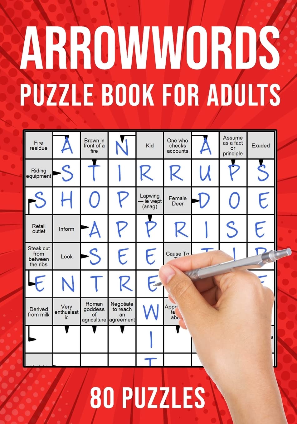 Libro: Arrowwords Puzzle Books for Adults: Arrow Words Crossword Activity Book | 80 Puzzles (UK Version)