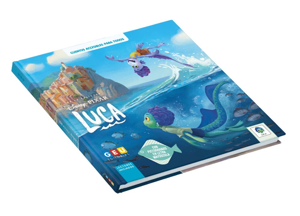 Libro: Luca - Cuento Disney Adaptado en Pictogramas | Mejora la comprensión lectora y fomenta la lectura | Educación Especial y Lectores Iniciados: Cuentos Disney adaptados en Pictogramas