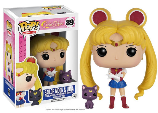 Funko POP Anime: Sailor Moon with Luna Figura de Acción