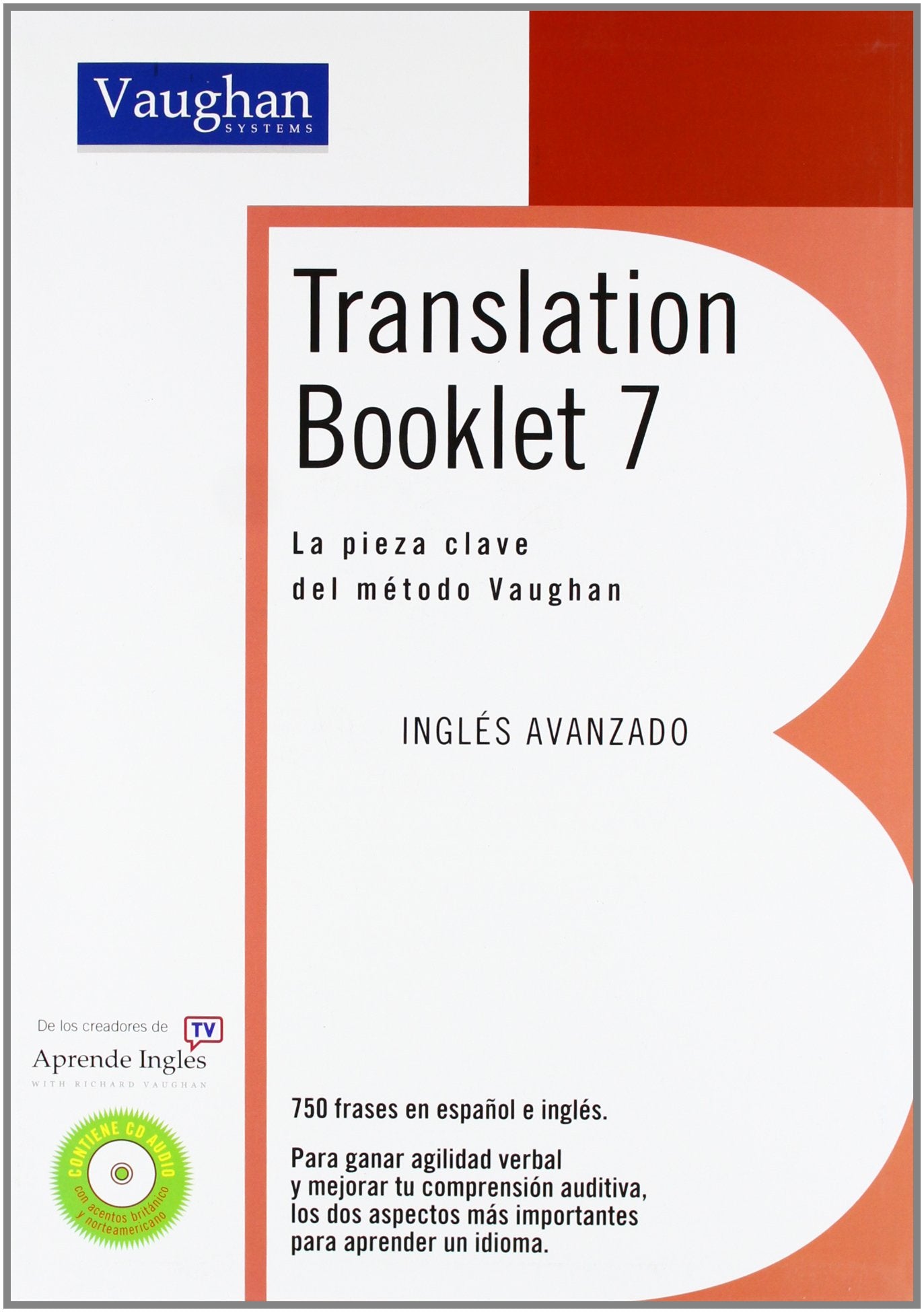 Libro: TRANSLATION BOOKLET 7: Avanzado (Spanish and English Edition)