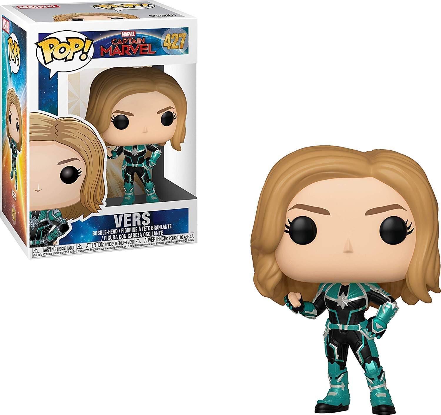 Funko Pop! Marvel: Captain Marvel - Vers Toy, Multicolor