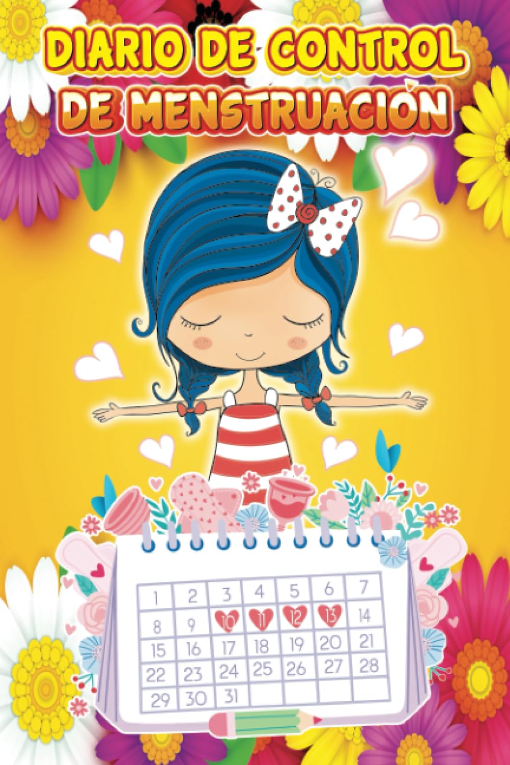 Libro: Diario de control de menstruación: Calendario menstrual a color de pequeño tamaño para anotaciones sobre la menarquia para niñas de 8 a 16 años | ... para tu visita ginecológica | Idea regalo
