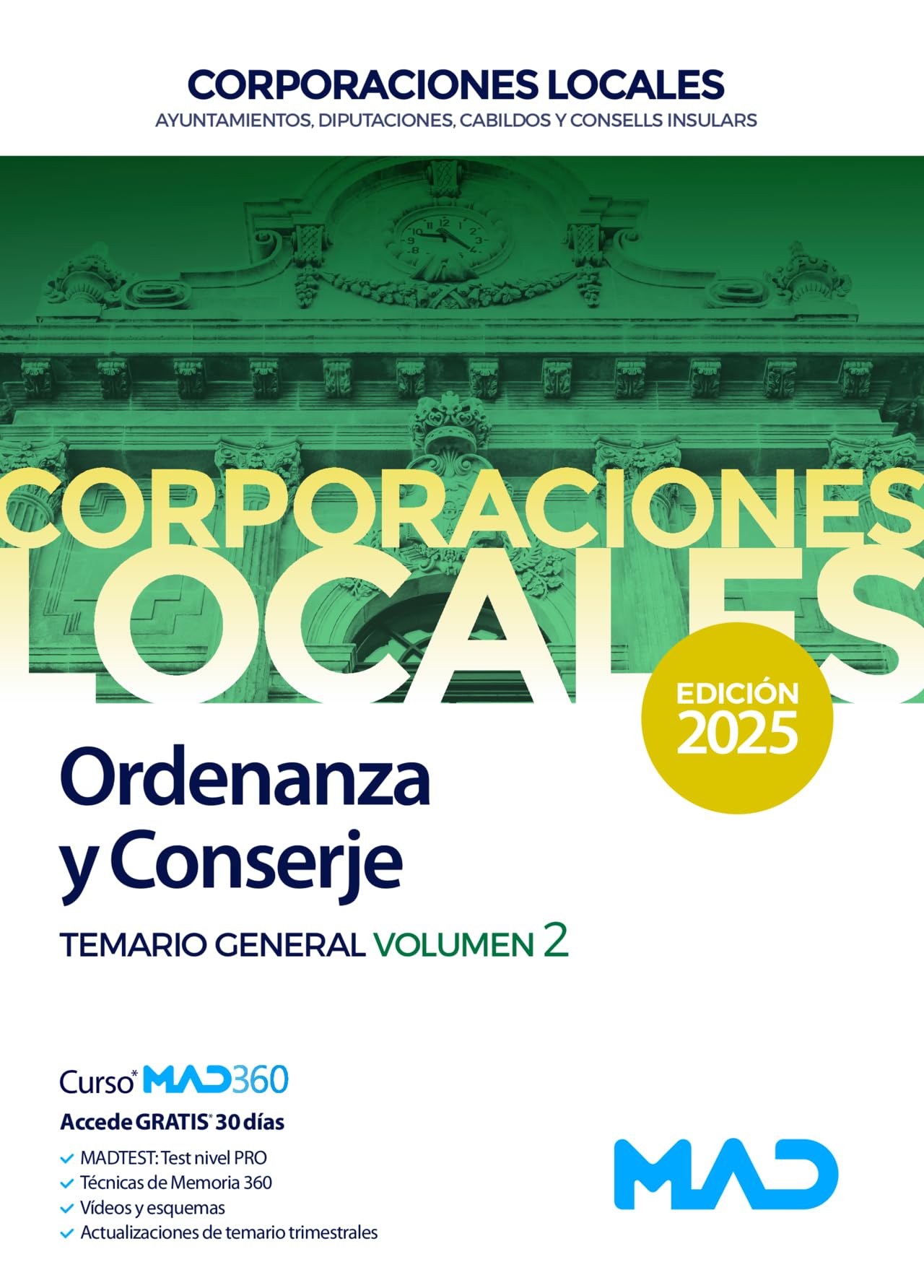 Libro: ORDENANZA Y CONSERJE DE AYUNTAMIENTOS, DIPUTACIONES Y OTRAS CORPORACIONES LOCALE