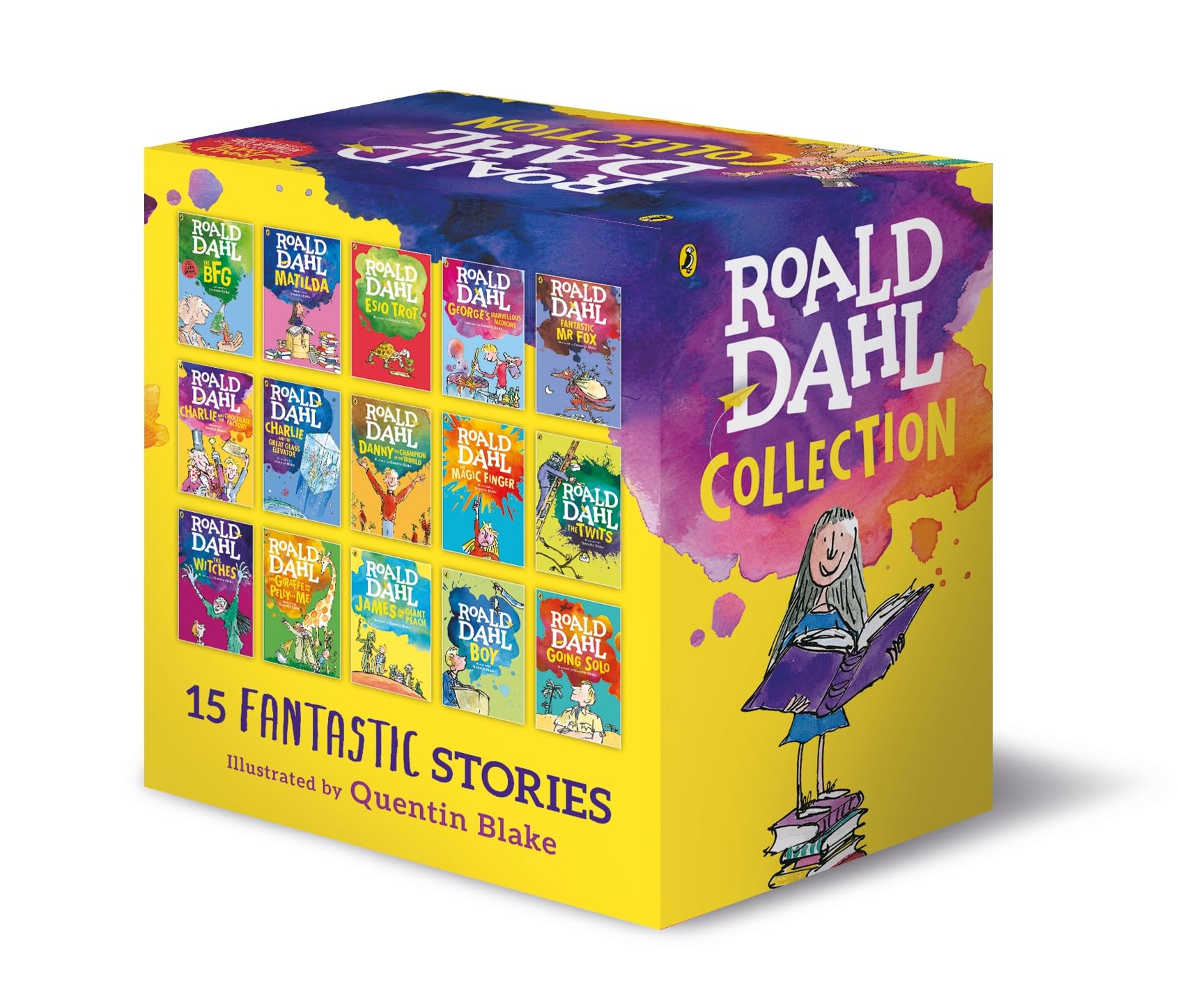 Libro: Roald Dahl Collection 15 Fantastic Stories Box Set Including Boy, The BFG, Matilda and Charlie and the Chocolate Factory