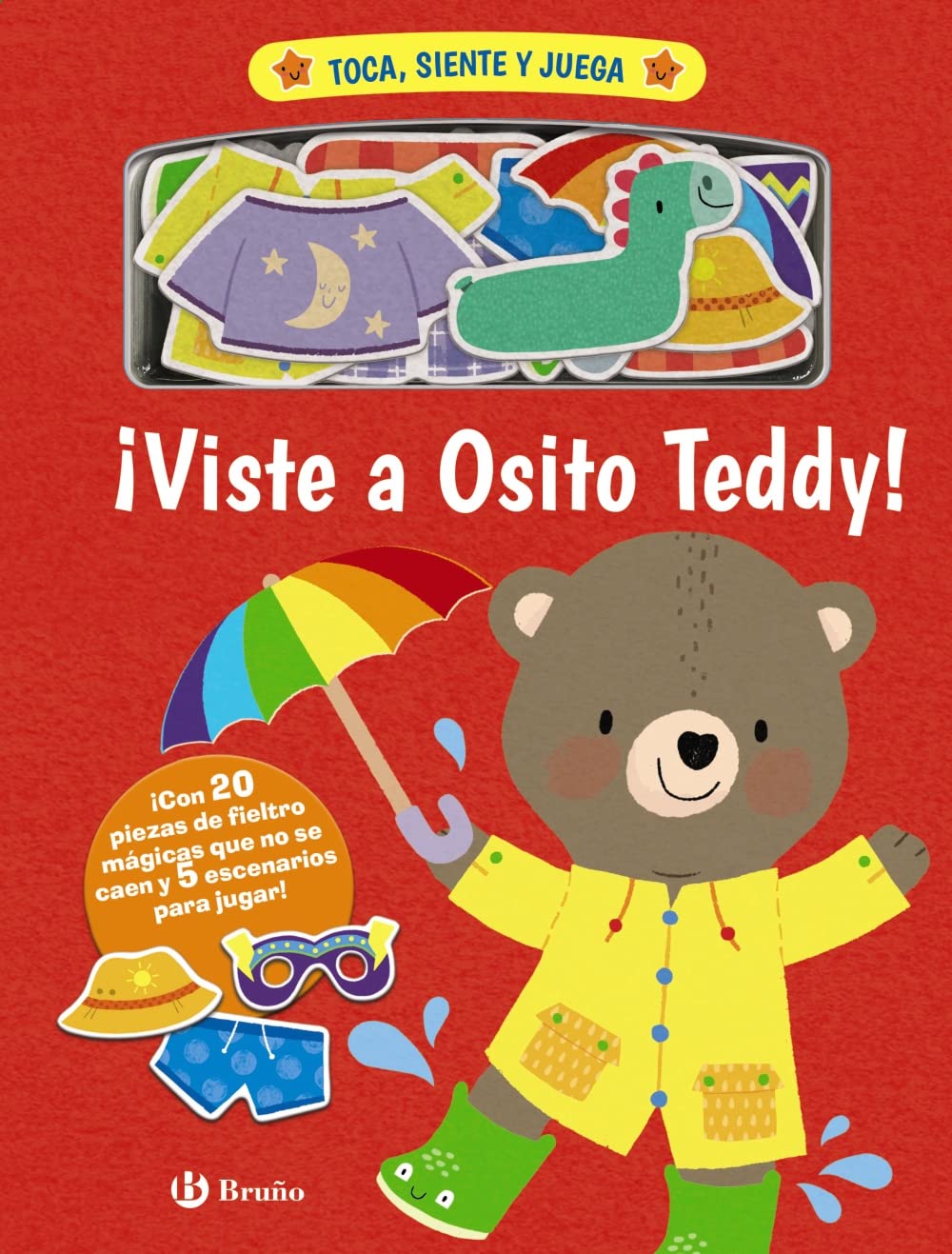 Libro: Toca, siente y juega. ¡Viste a Osito Teddy!
