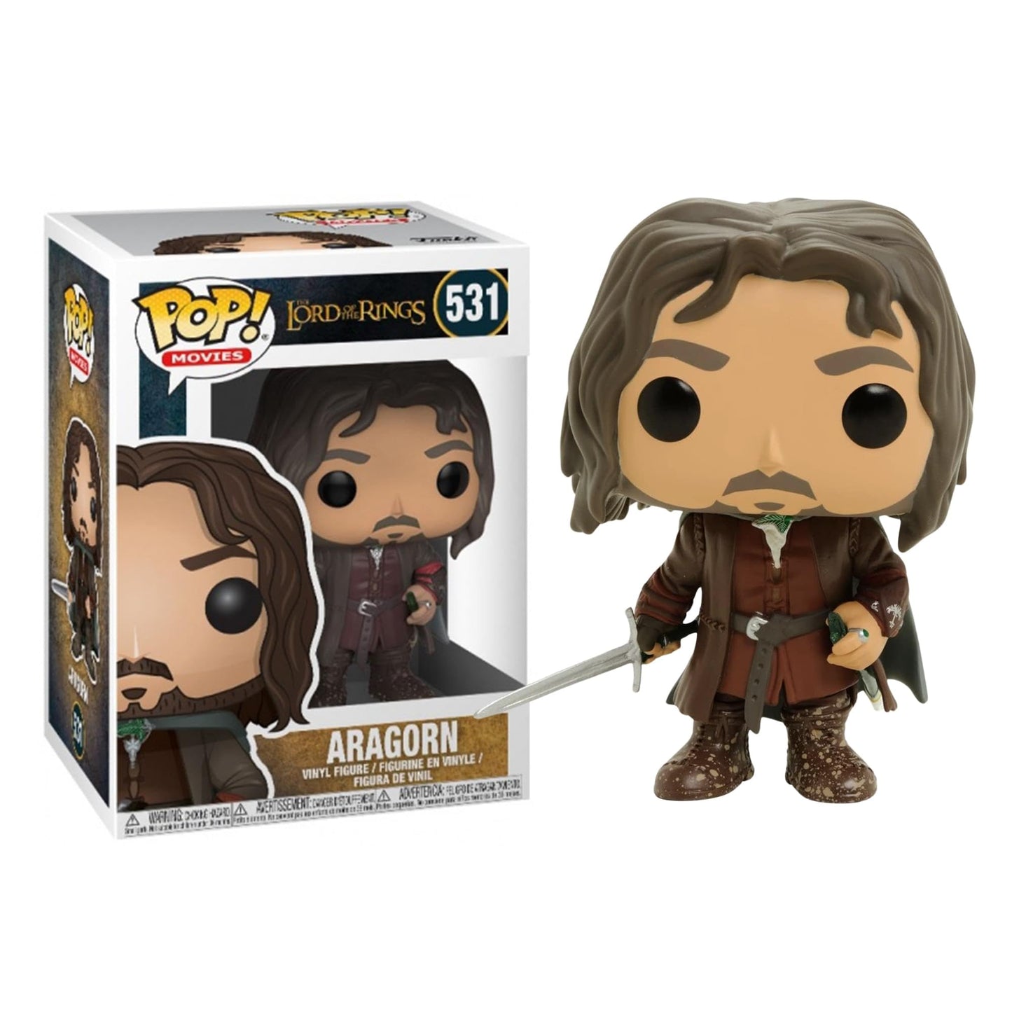 Funko Pop! Películas: Lord of The Rings/Hobbit - Aragorn Collectible Figura , Brown
