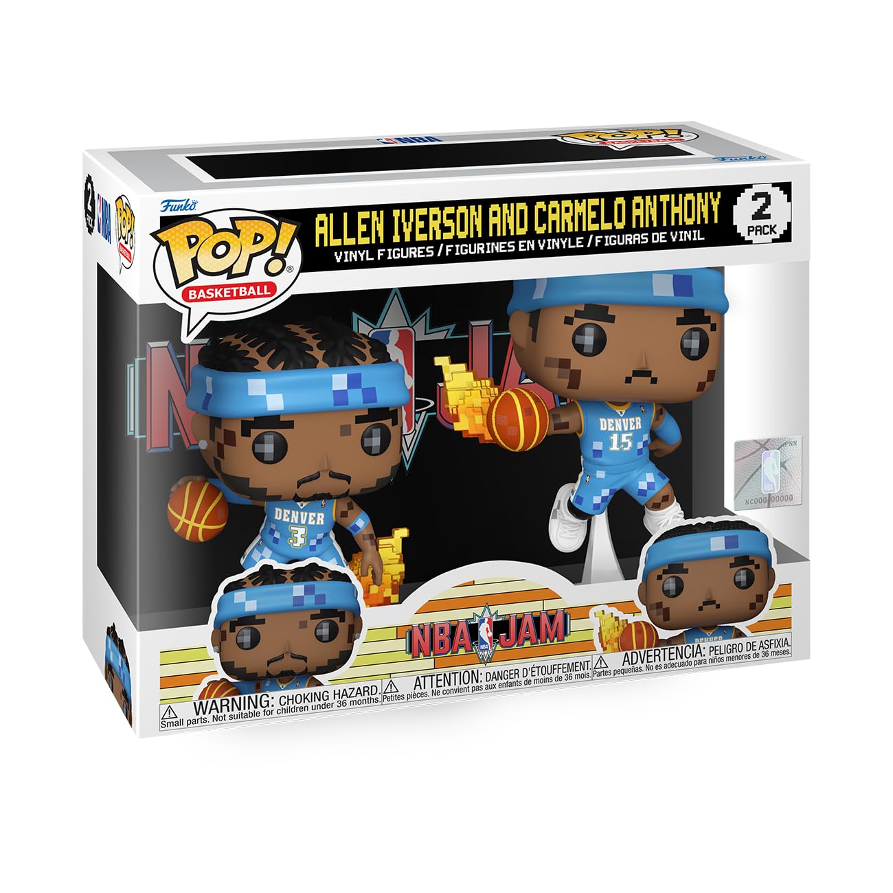 Funko Pop! NBA JAM: Nuggets - Allen Iverson and Carmello Anthony Pack de 2