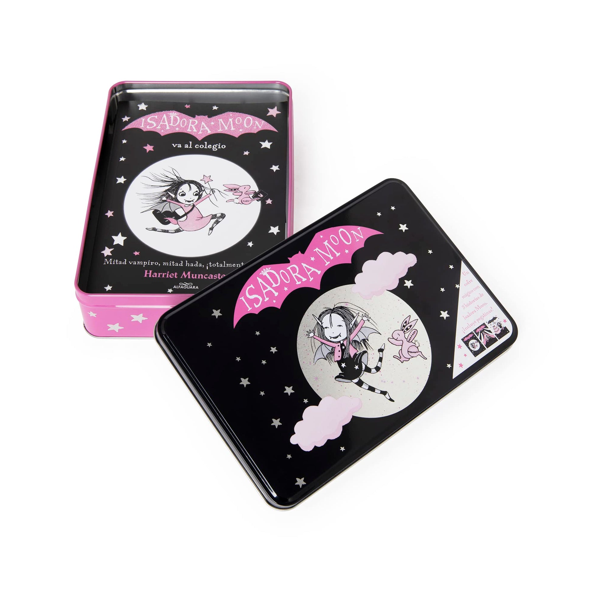 Isadora Moon - Un cofre mágico con 3 historias de Isadora Moon (¡Incluye pegatinas!): Isadora Moon va al colegio | Isadora Moon va de excursión | Isadora Moon celebra su cumpleaños
