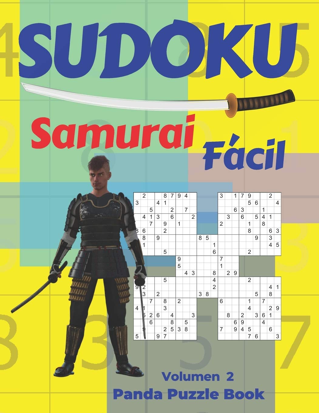 Libro: Sudoku Samurai Facil - Volumen 2: Juegos De Lógica Para Adultos (Spanish Edition)